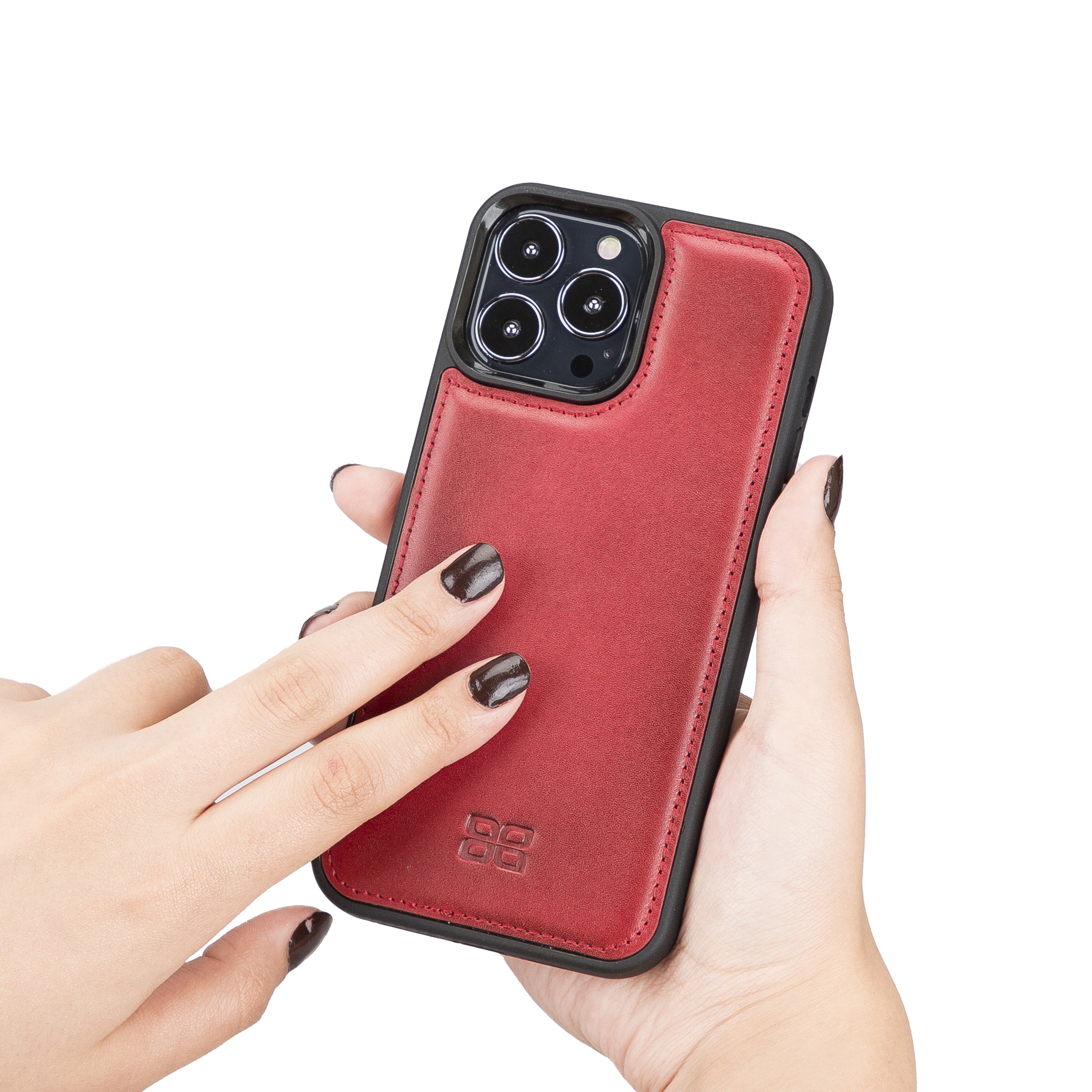 Bouletta Flex Cover Back Leder Case für iPhone 13 Pro Max 6.7 - Rot