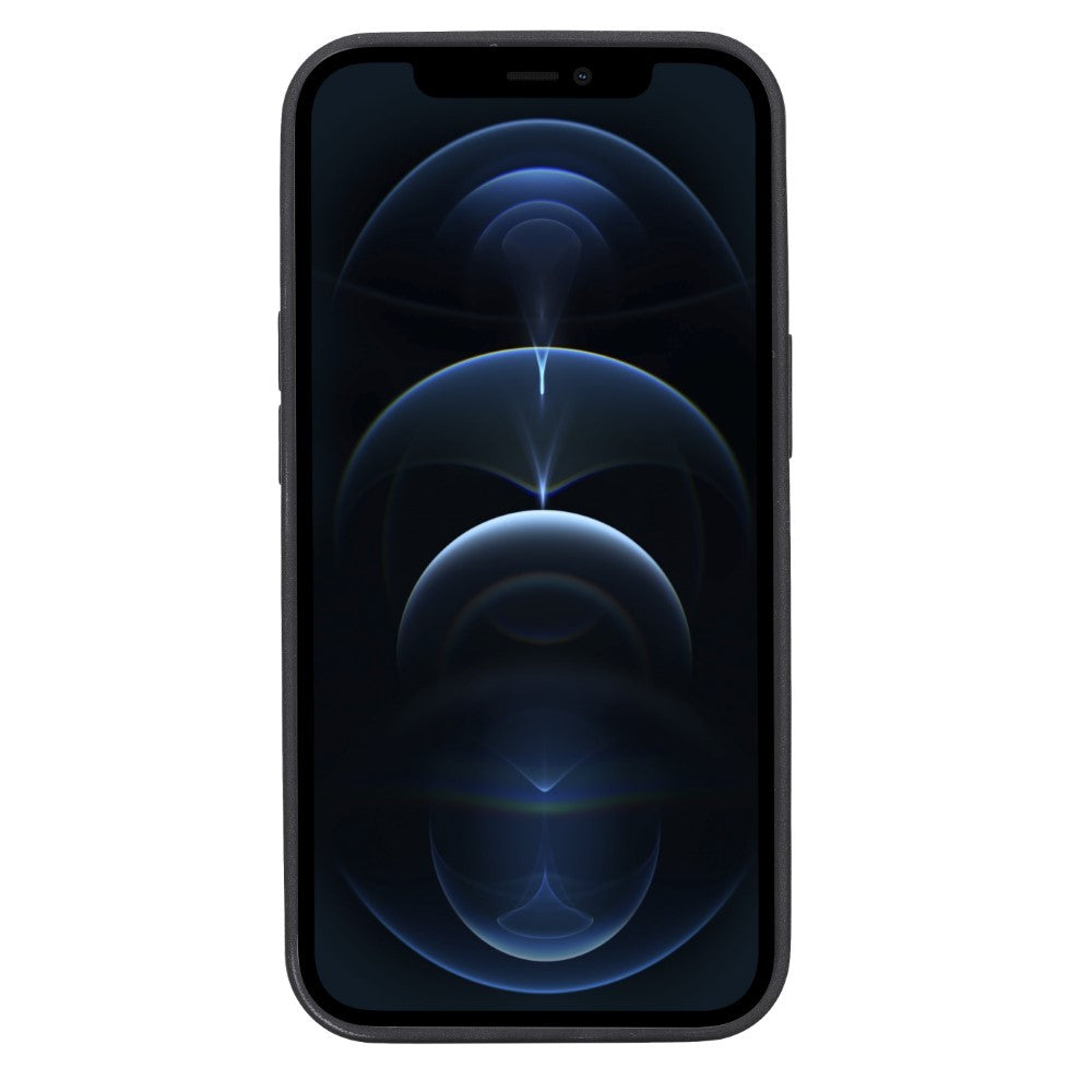 Bouletta Flex Cover Back Leder Case für iPhone 13 Pro - Schwarz