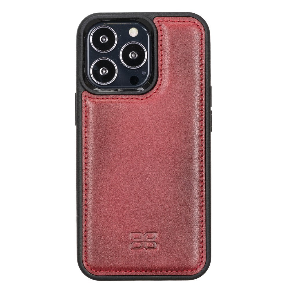 Bouletta Flex Cover Back Leder Case für iPhone 13 Pro - Rot