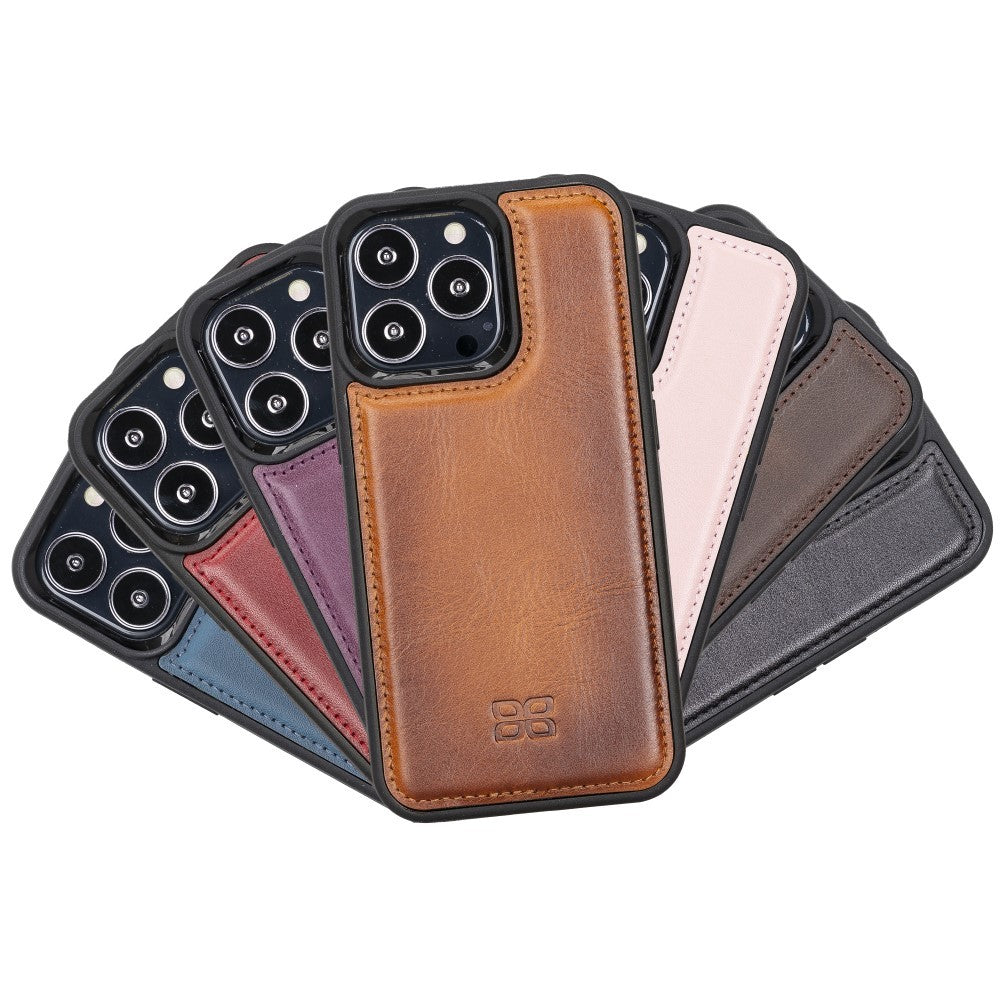Bouletta Flex Cover Back Leder Case für iPhone 13 Pro - Blau