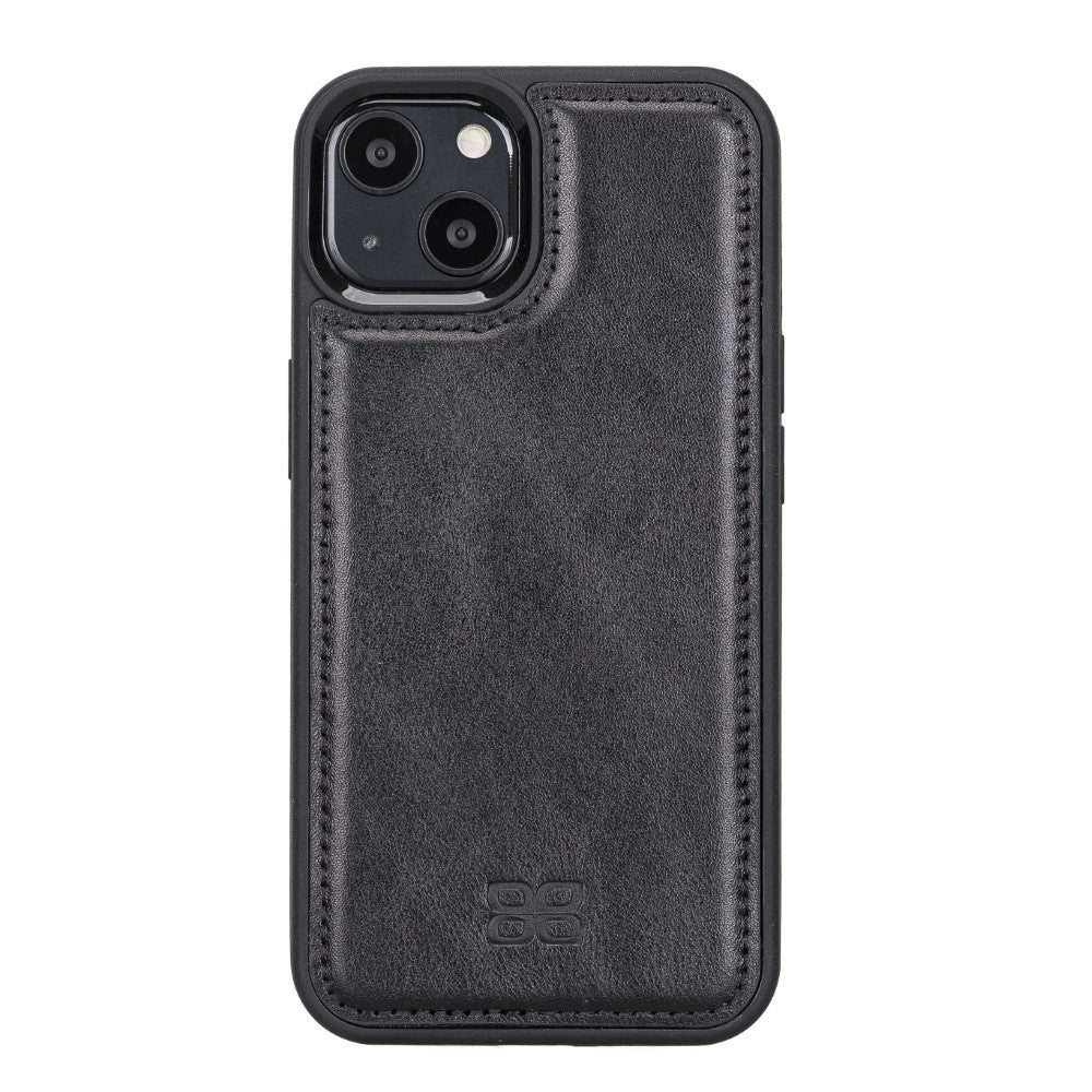 Bouletta Flex Cover Back Leder Case für iPhone 13 Pro - Schwarz