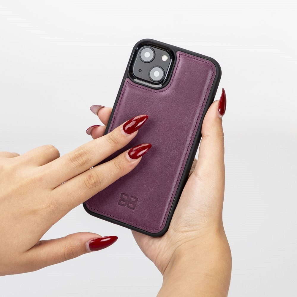 Bouletta Flex Cover Back Leder Case für iPhone 13 - Lila