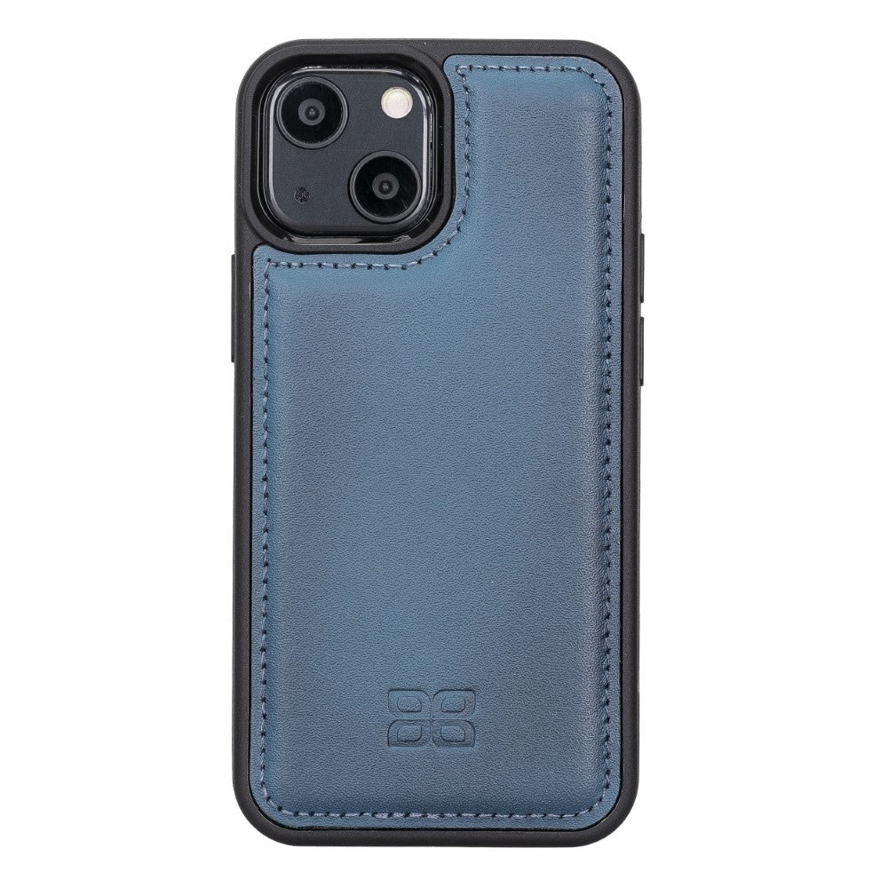Bouletta Flex Cover Back Leder Case für iPhone 13 Mini - Blau