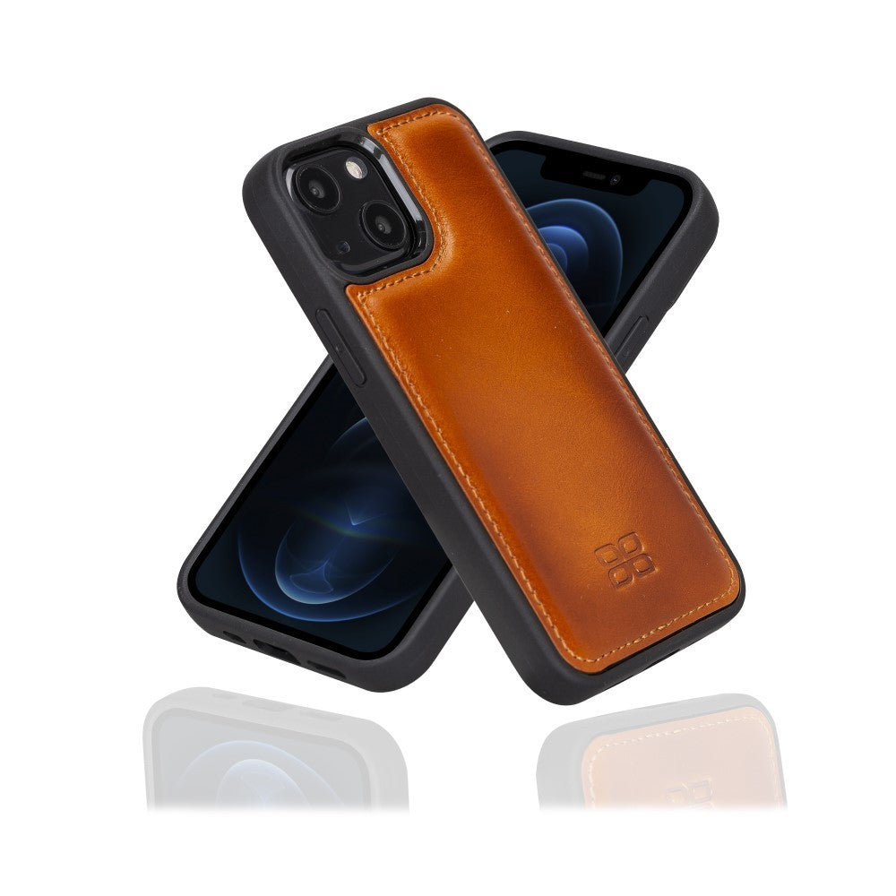 Bouletta Flex Cover Back Leder Case für iPhone 13 Mini - Tan