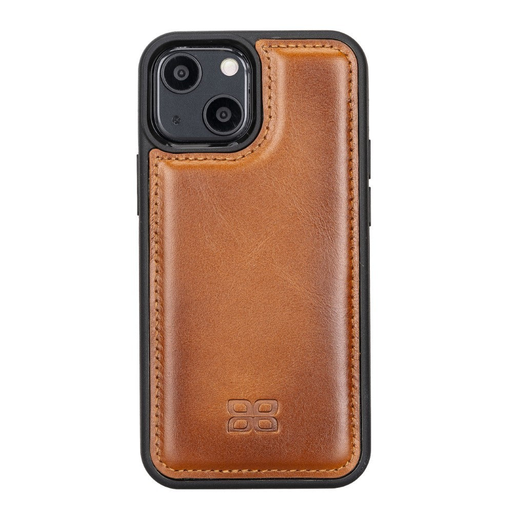 Bouletta Flex Cover Back Leder Case für iPhone 13 Mini - Tan