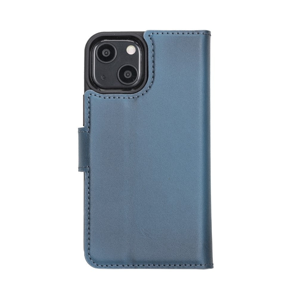 Bouletta Magnetische abnehmbare Handyhülle aus Leder mit RFID-Blocker für iPhone 13 Mini - Blau