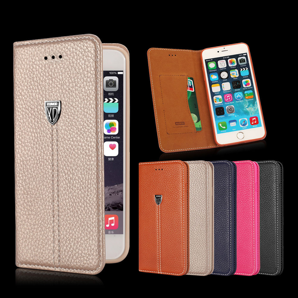 Pink Echt Leder Book Tasche Kreditkarten Galaxy S6 Edge +