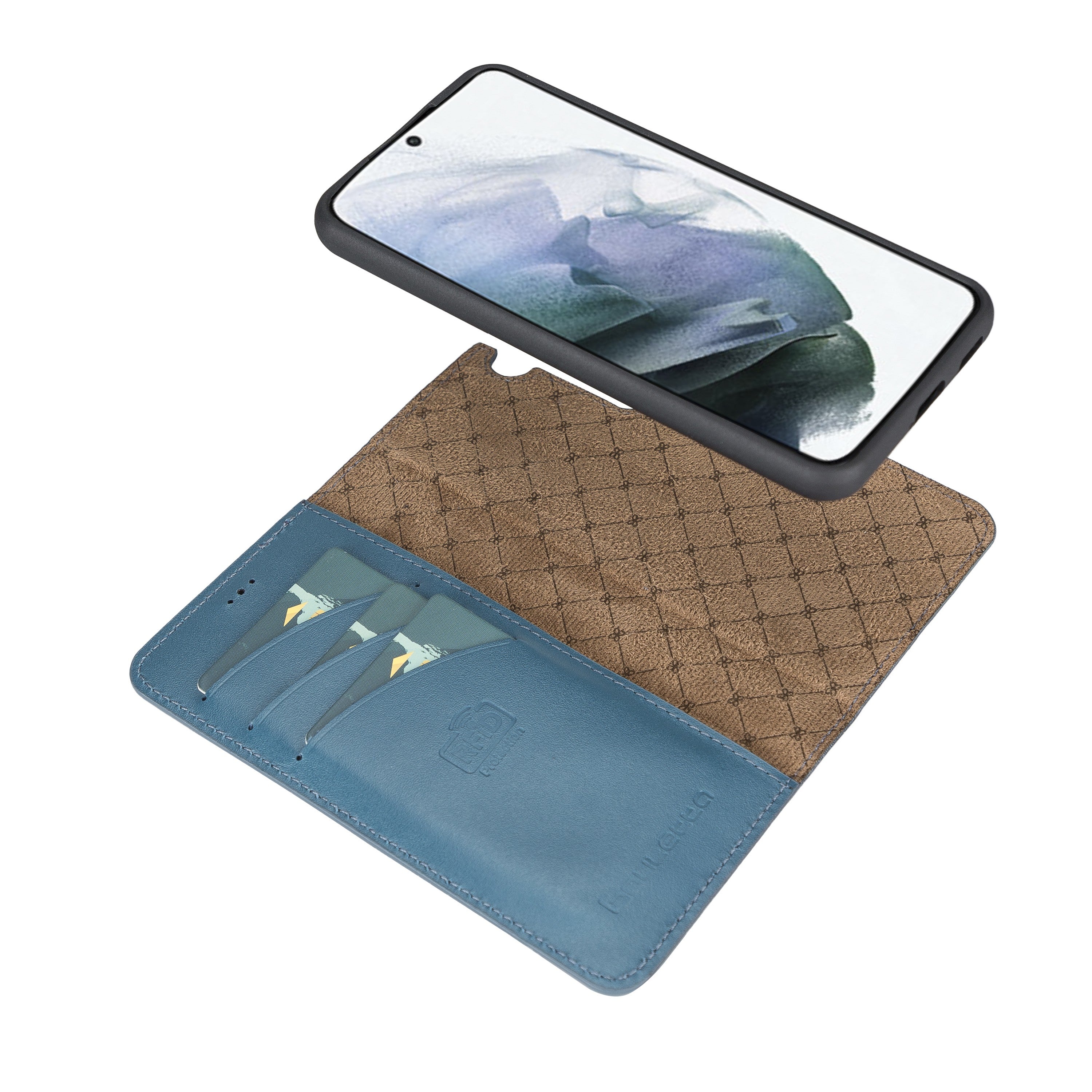 BOULETTA MAGNETISCH ABNEHMBARE LEDERHÜLLE FÜR SAMSUNG GALAXY S22 - Blau