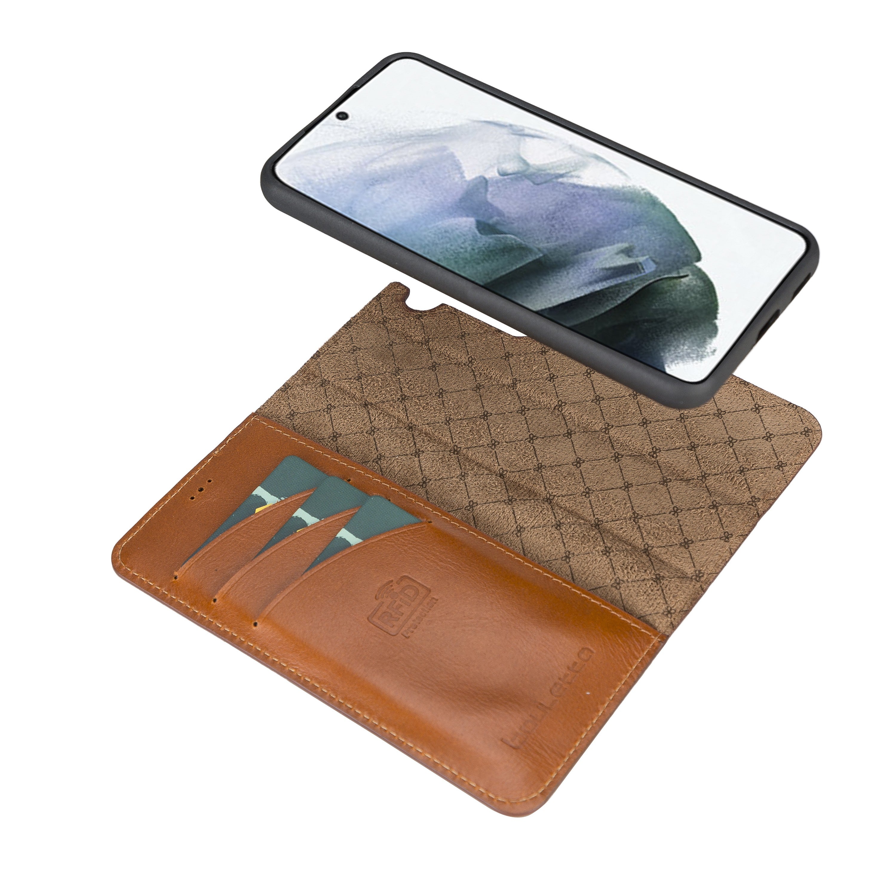 BOULETTA MAGNETISCH ABNEHMBARE LEDERHÜLLE FÜR SAMSUNG GALAXY S22 - Tan