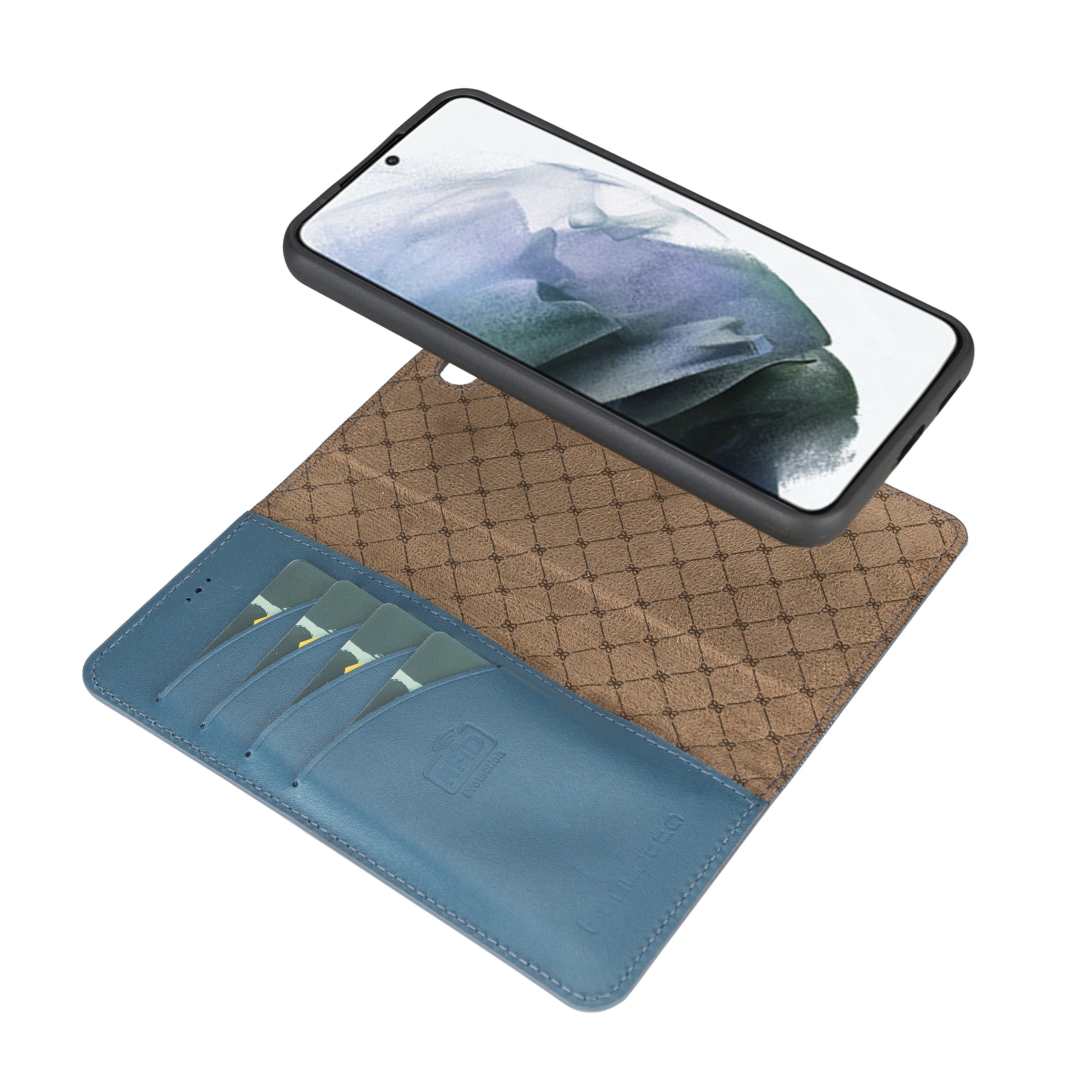 BOULETTA MAGNETISCH ABNEHMBARE LEDERHÜLLE FÜR SAMSUNG GALAXY S22 Plus - Blau