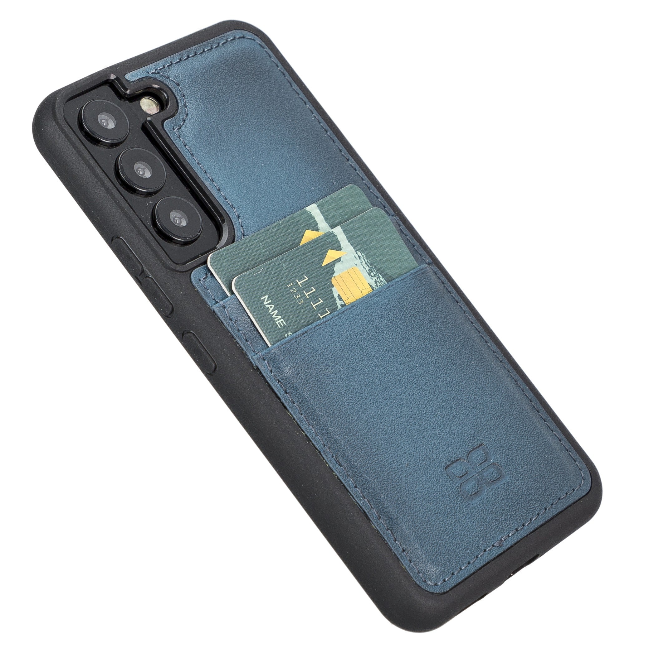 BOULETTA FLEX COVER LEDERHÜLLE MIT KARTENFACH FÜR SAMSUNG GALAXY S22 - Blau