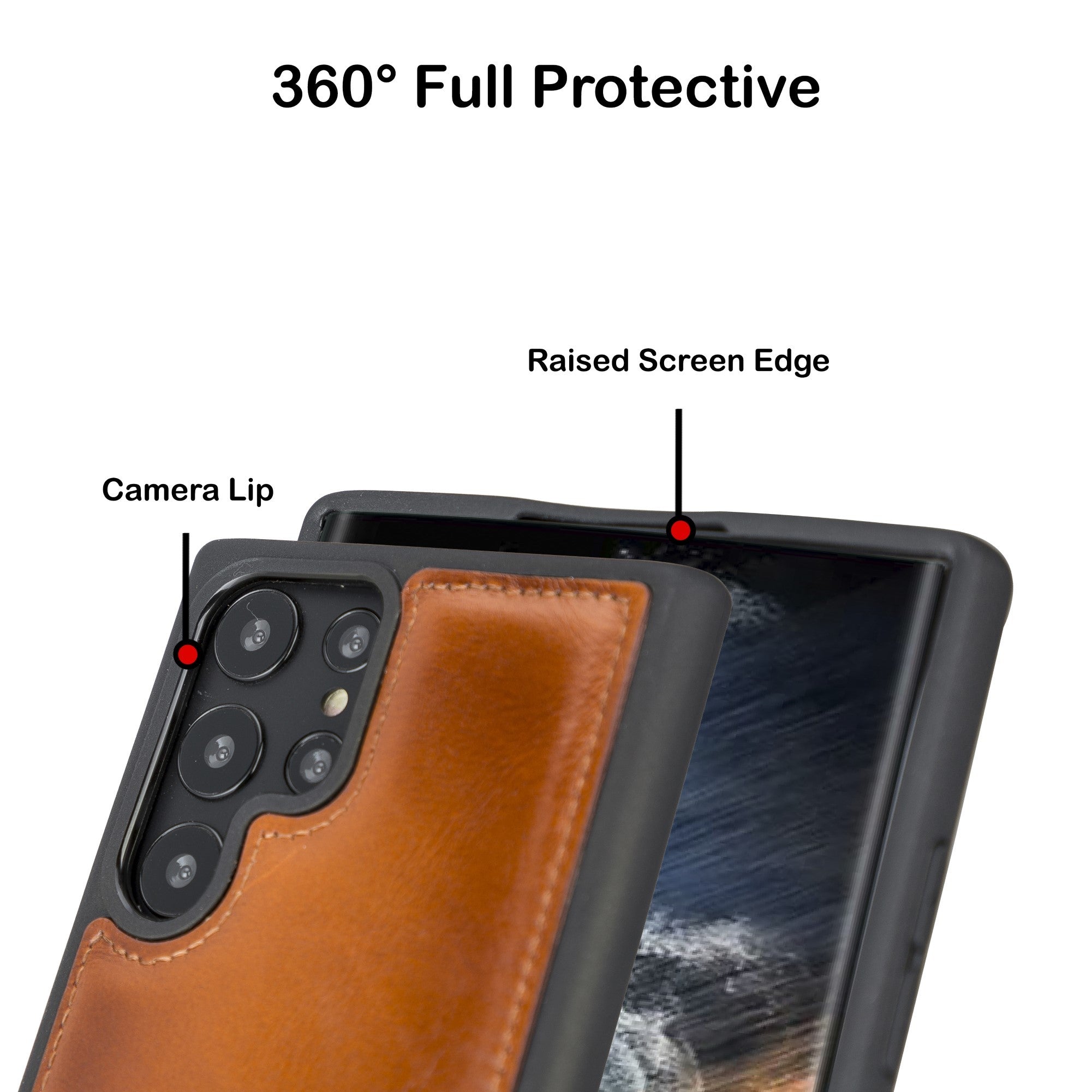 BOULETTA FLEX COVER BACK LEDER CASE FÜR SAMSUNG GALAXY S22 Ultra - Tan