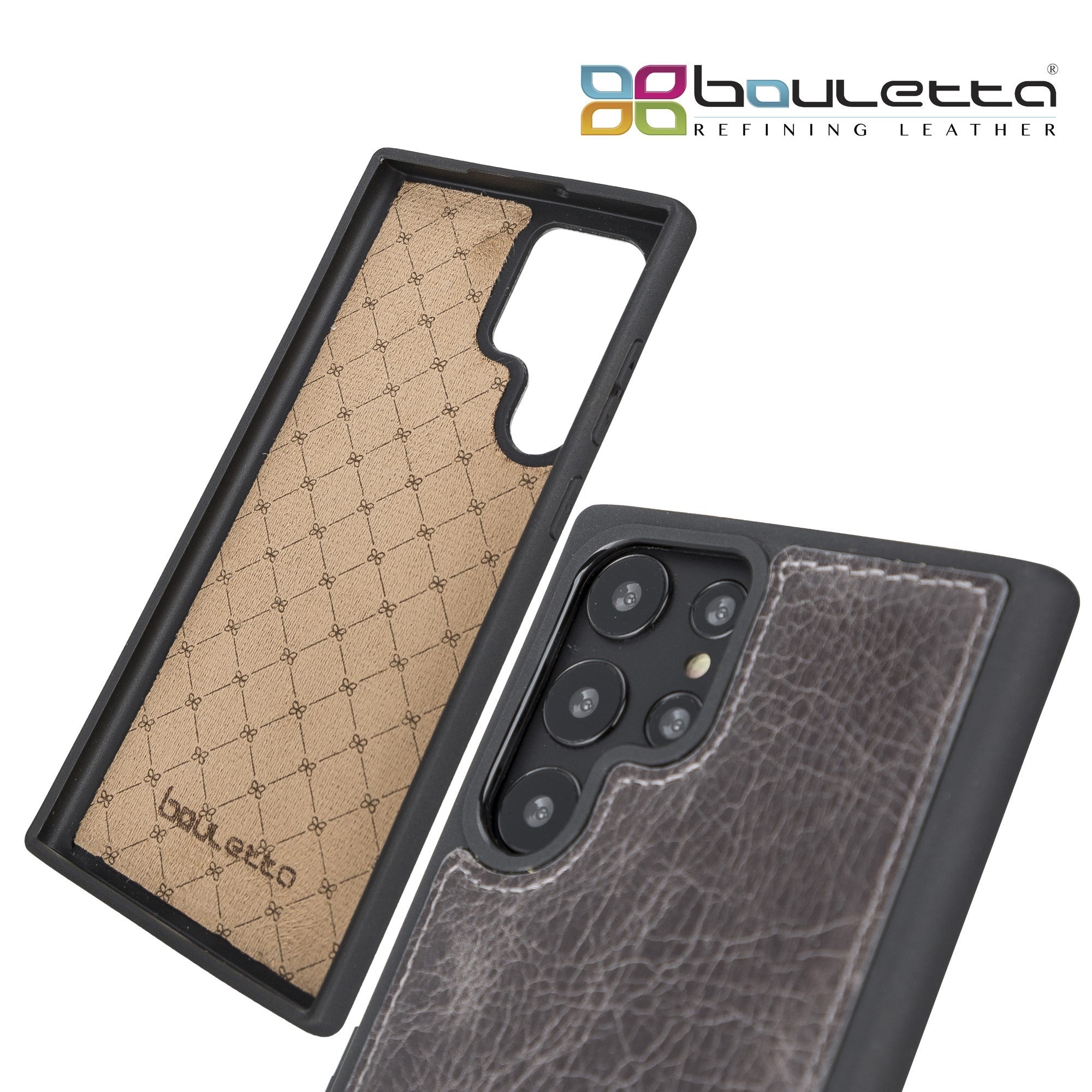 BOULETTA FLEX COVER BACK LEDER CASE FÜR SAMSUNG GALAXY S22 Ultra - Grau