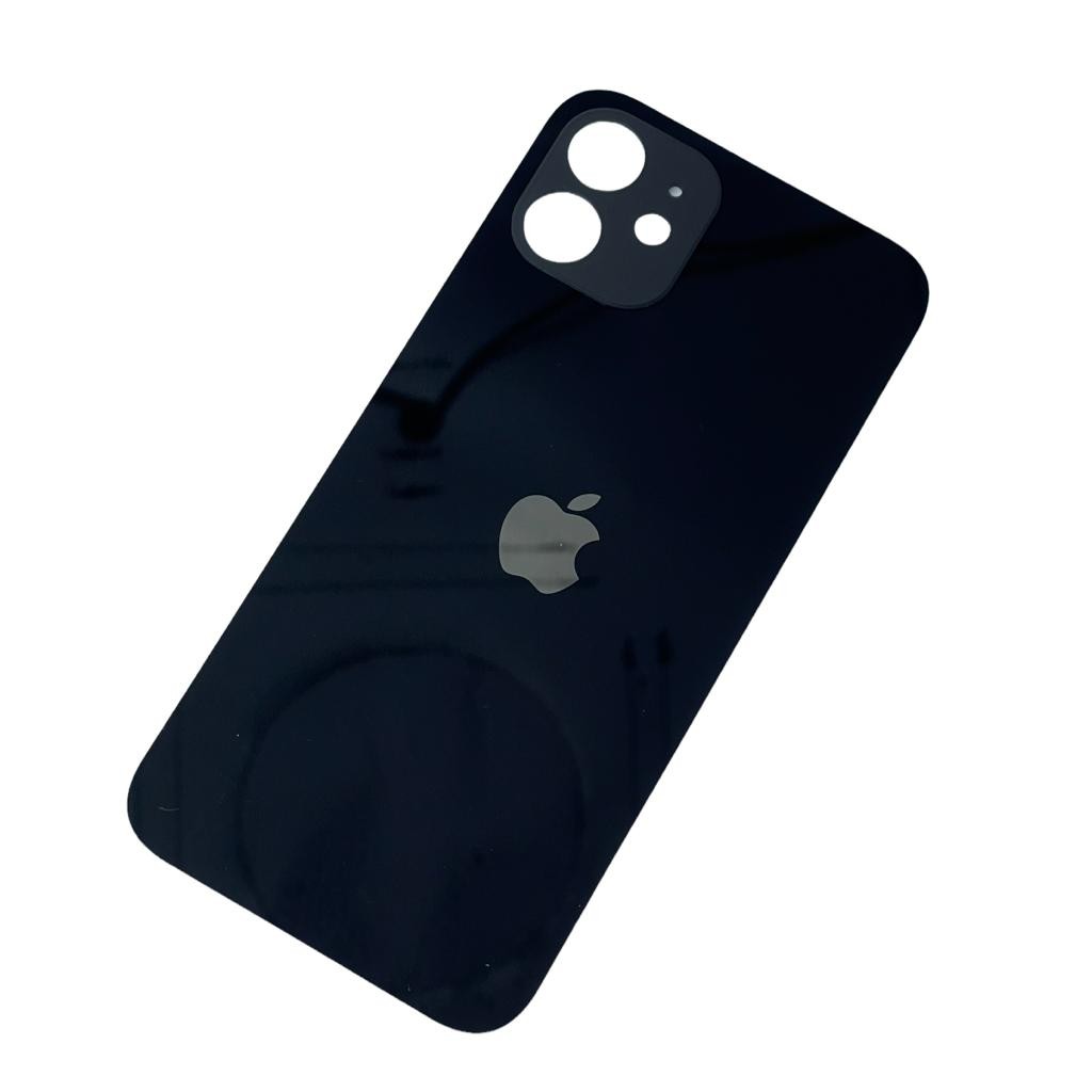 iPhone 12 Back Glass Akkudeckel Rückschale Big Hole Schwarz