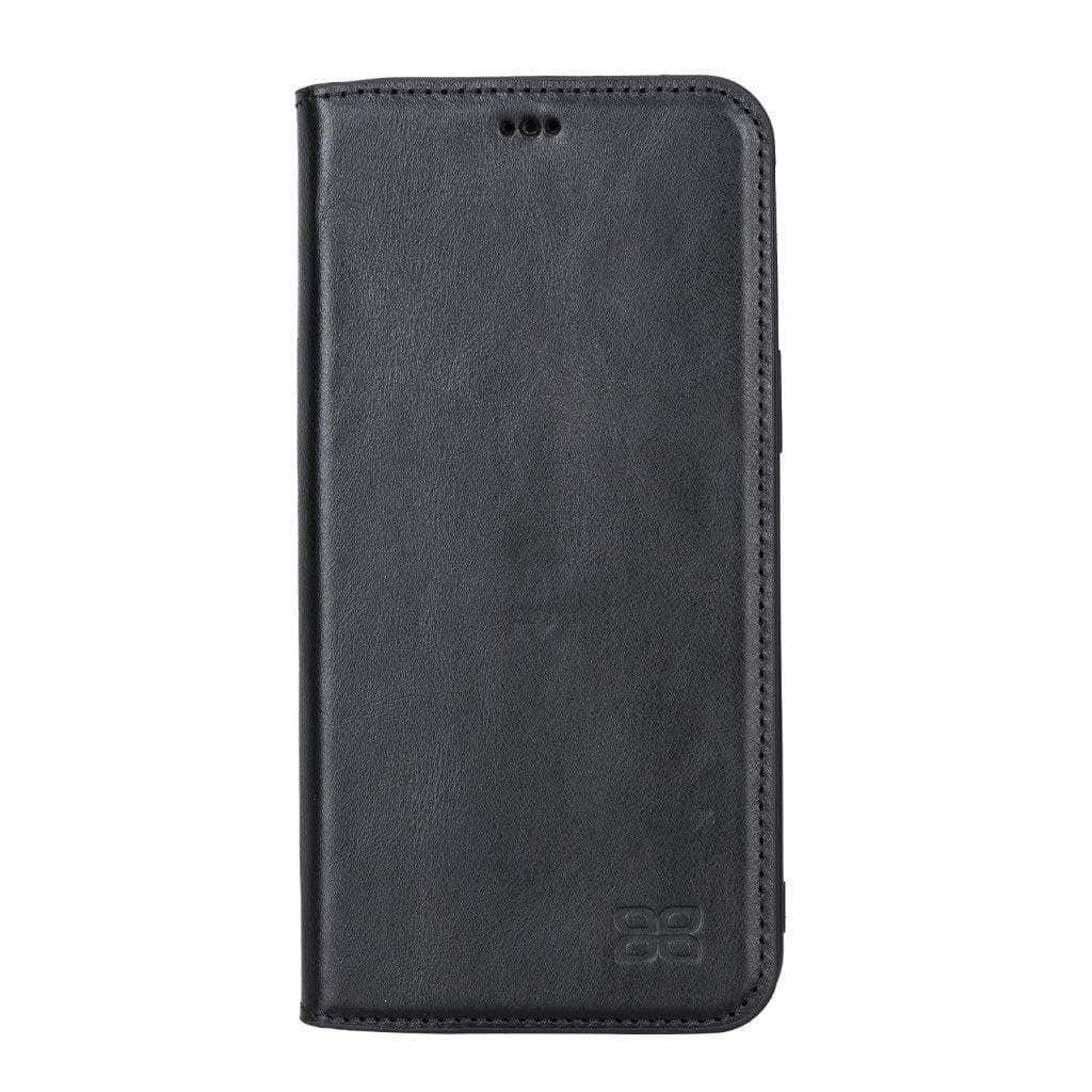iPhone 13 Pro Slim Wallet Handyhülle aus Leder mit RFID-Blocker - schwarz