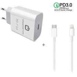 Powerstar Ladegerät Set + Lightning Kabel 20W White