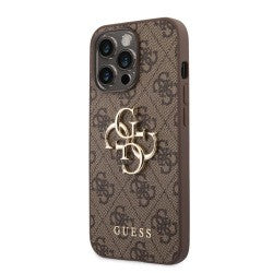 Guess PU 4G Metal Logo Case for iPhone 14 Pro Max (6,7) Brown
