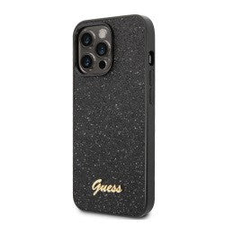 Guess TPU Glitter Metal Logo Case for iPhone 14 Pro (6,1) Black