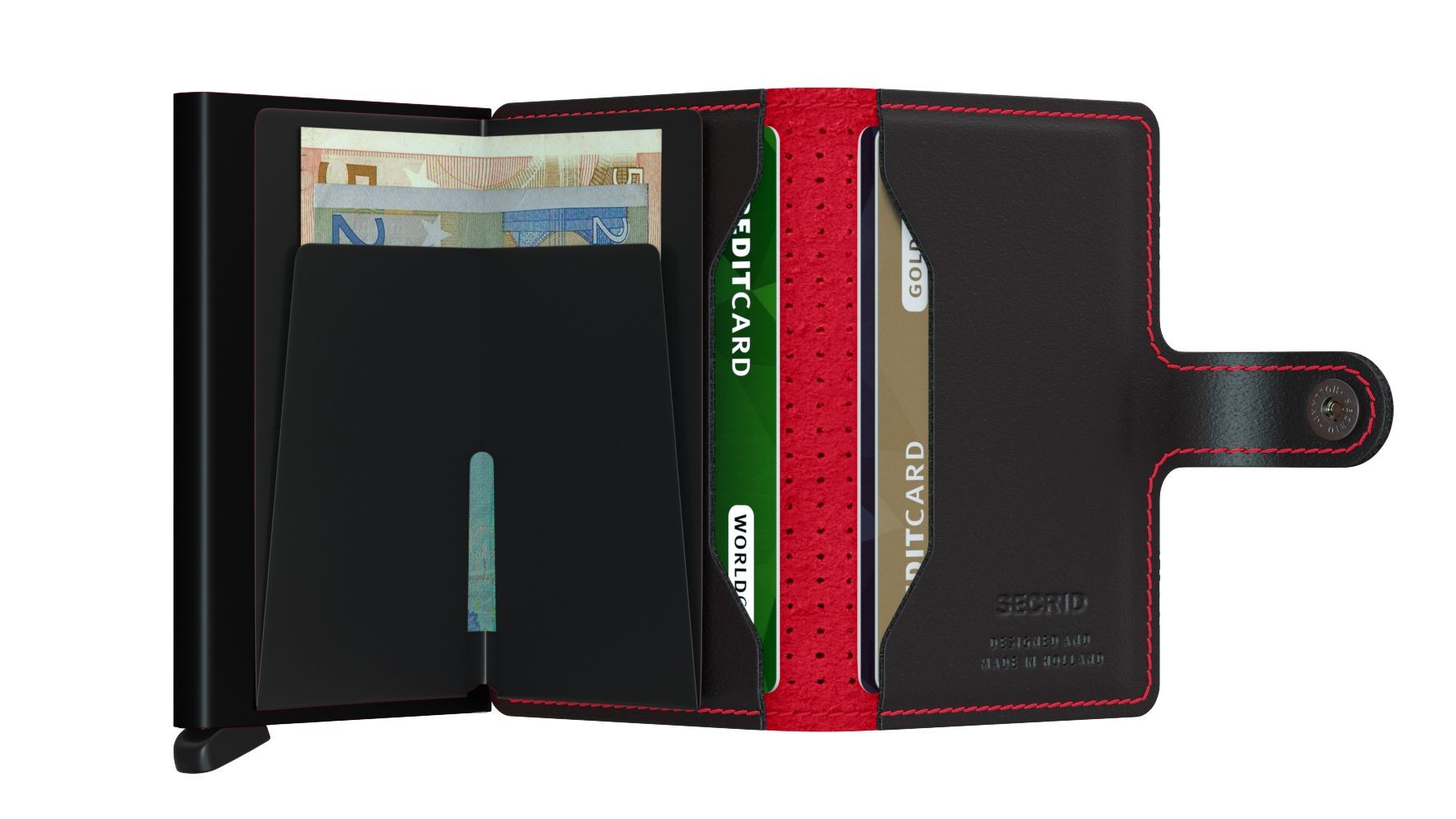 SECRID MINIWALLET CUBIC BLACK-TITANIUM (AUF WUNSCH MIT GRAVUR)