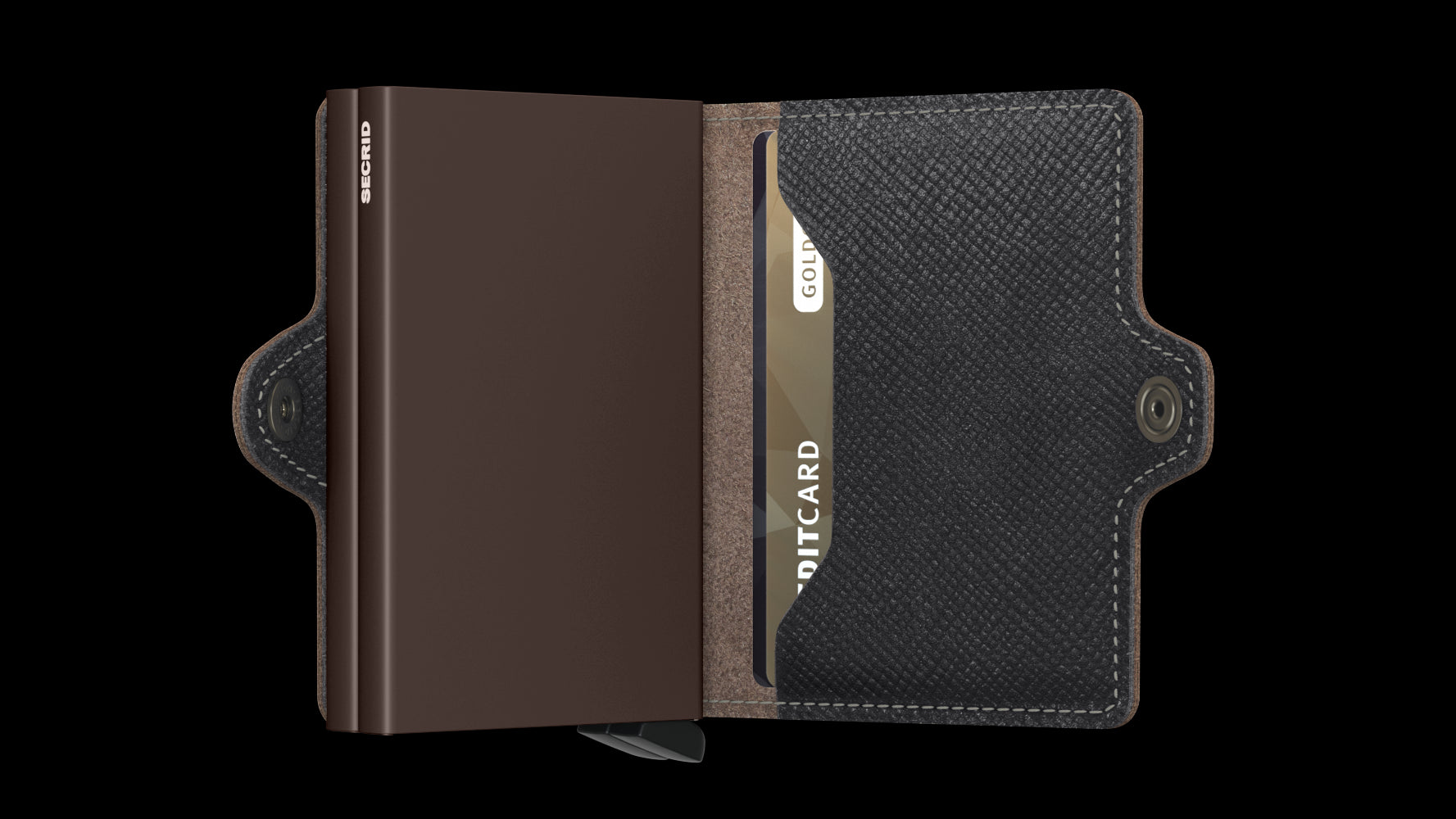 SECRID MINIWALLET CUBIC BLACK-TITANIUM (AUF WUNSCH MIT GRAVUR)