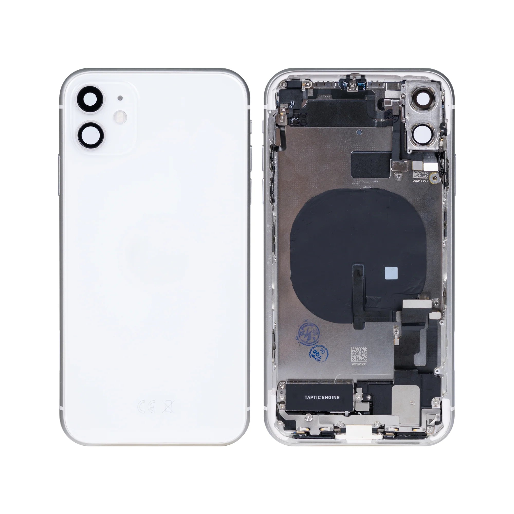 iPhone 14 Rückglas (Mitternacht Schwarz, Violet, Weiss, Braun, Gelb, Rot) mit integrierter NFC-Antenne und vergrössertem Kamerarahmen