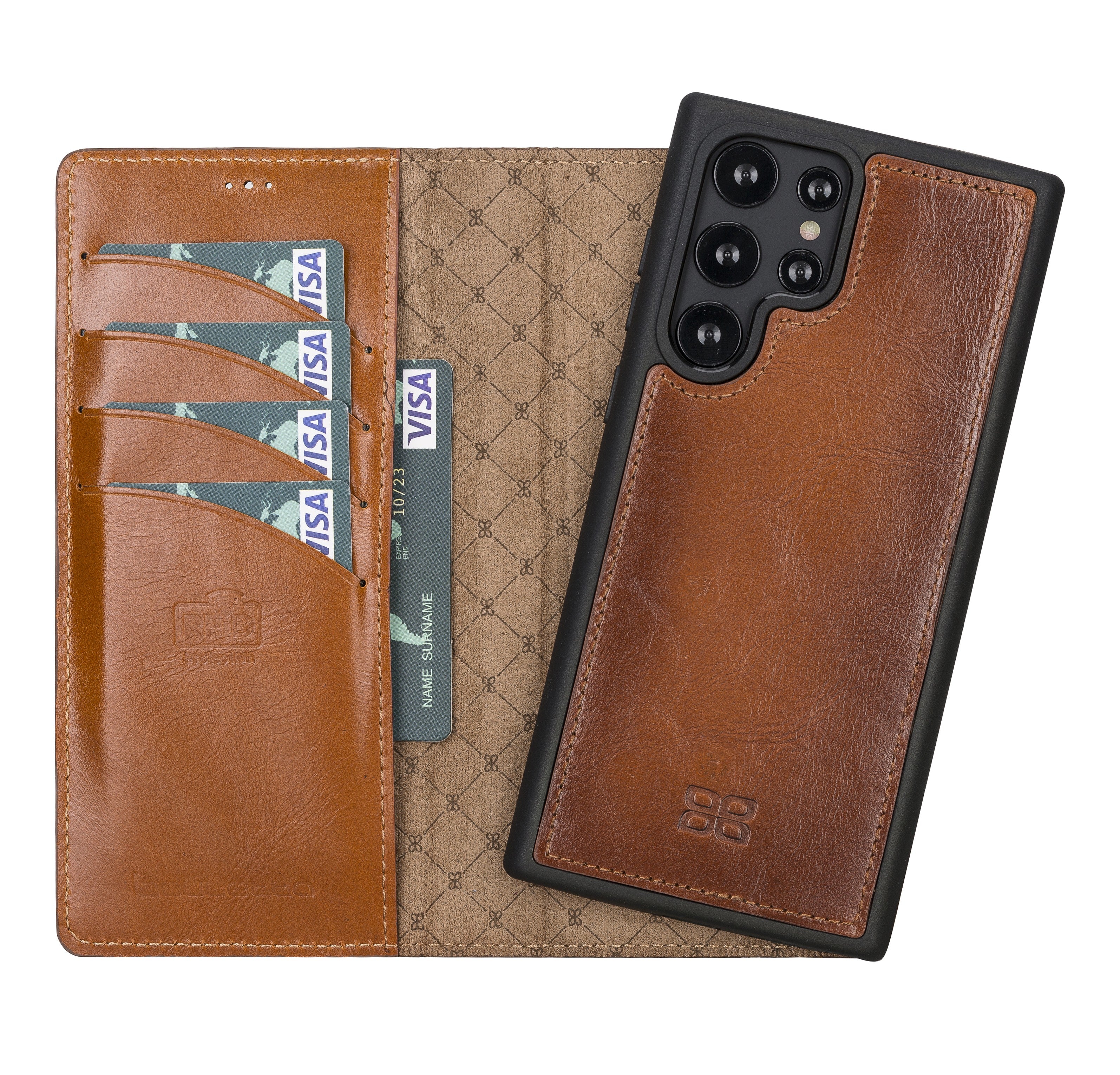 BOULETTA MAGNETISCH ABNEHMBARE LEDERHÜLLE FÜR SAMSUNG GALAXY S23 Ultra - Tan