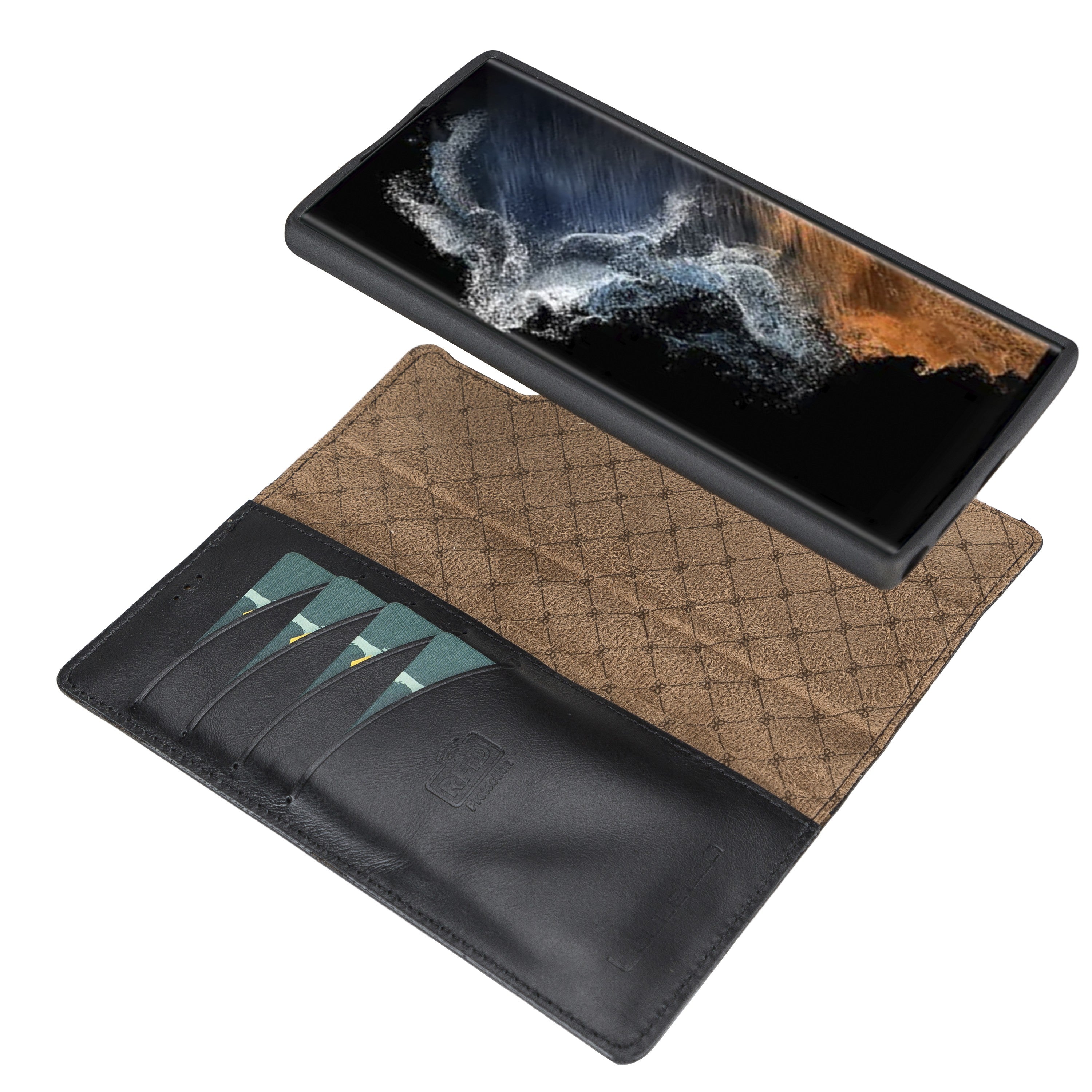 BOULETTA MAGNETISCH ABNEHMBARE LEDERHÜLLE FÜR SAMSUNG GALAXY S23 Ultra - Schwarz