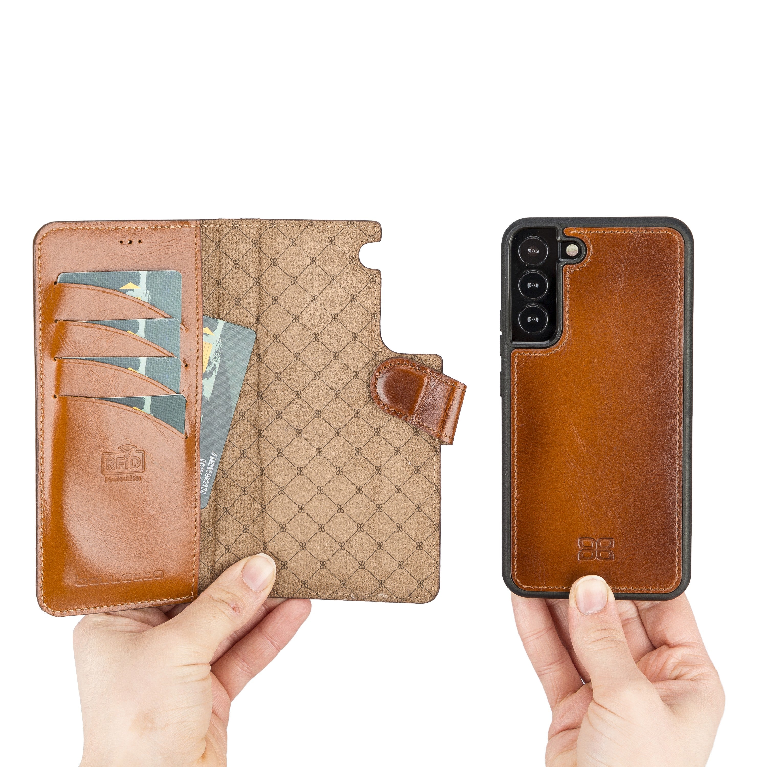 BOULETTA MAGNETISCH ABNEHMBARE LEDERHÜLLE FÜR SAMSUNG GALAXY S23 Plus - Tan