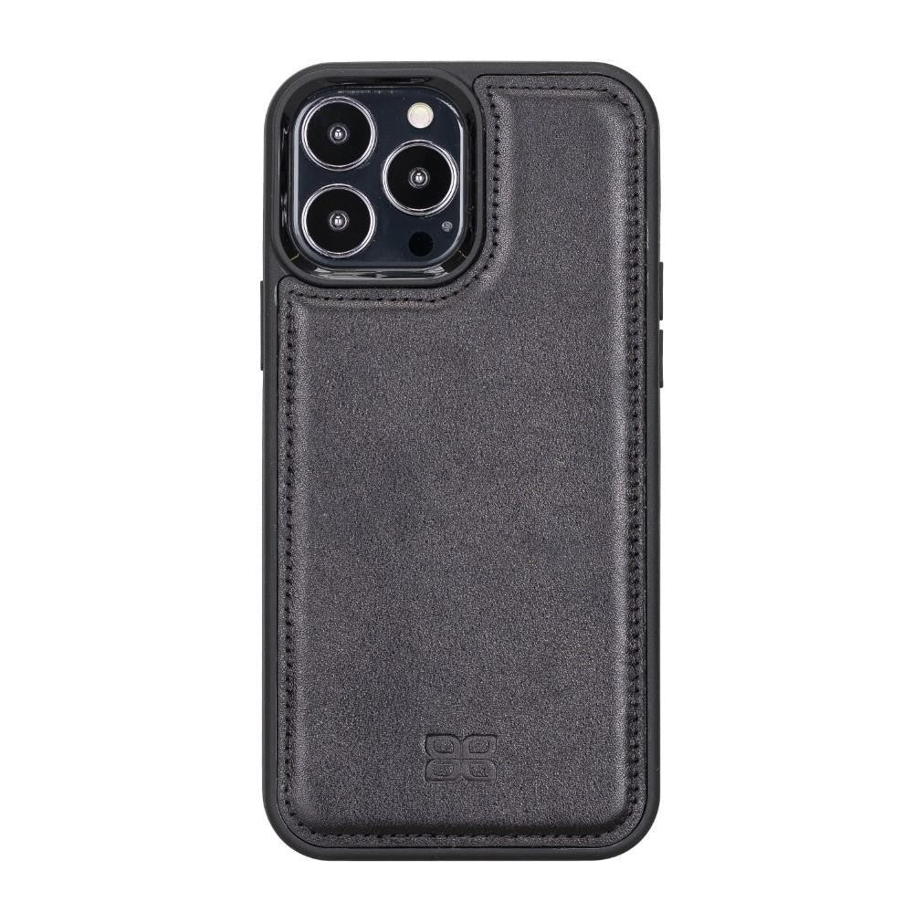 Bouletta Magnetische abnehmbare Handyhülle aus Leder mit RFID-Blocker für iPhone 15 Pro Schwarz
