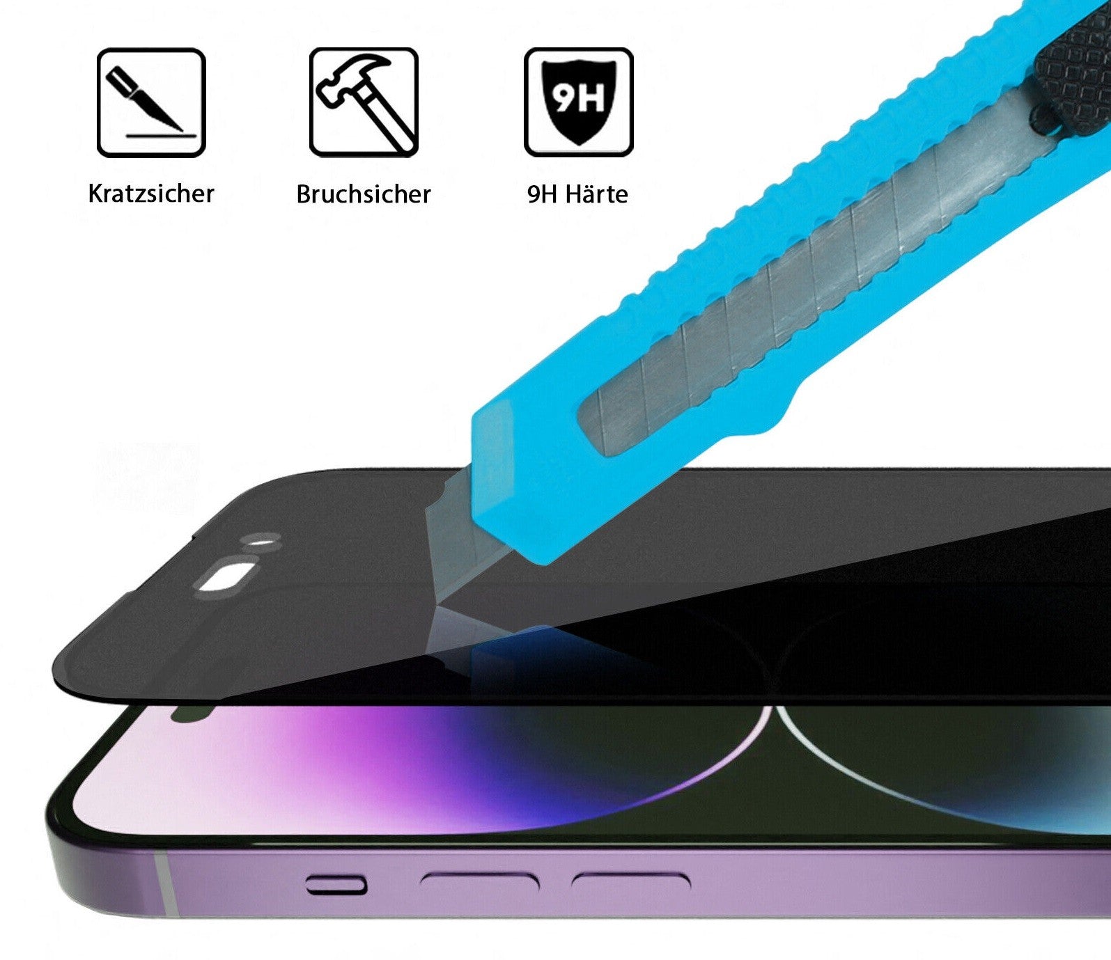 iPhone 15 pro max Privacy Anti-Spy Tempered Panzerglass