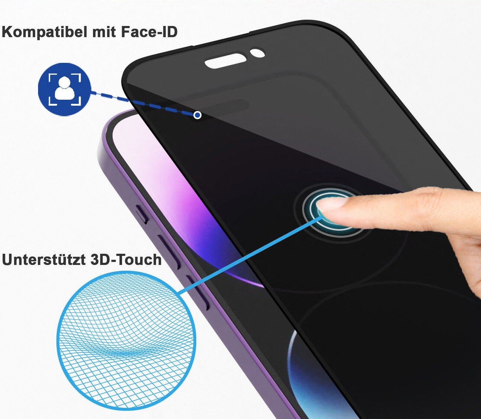 iPhone 15 pro max Privacy Anti-Spy Tempered Panzerglass
