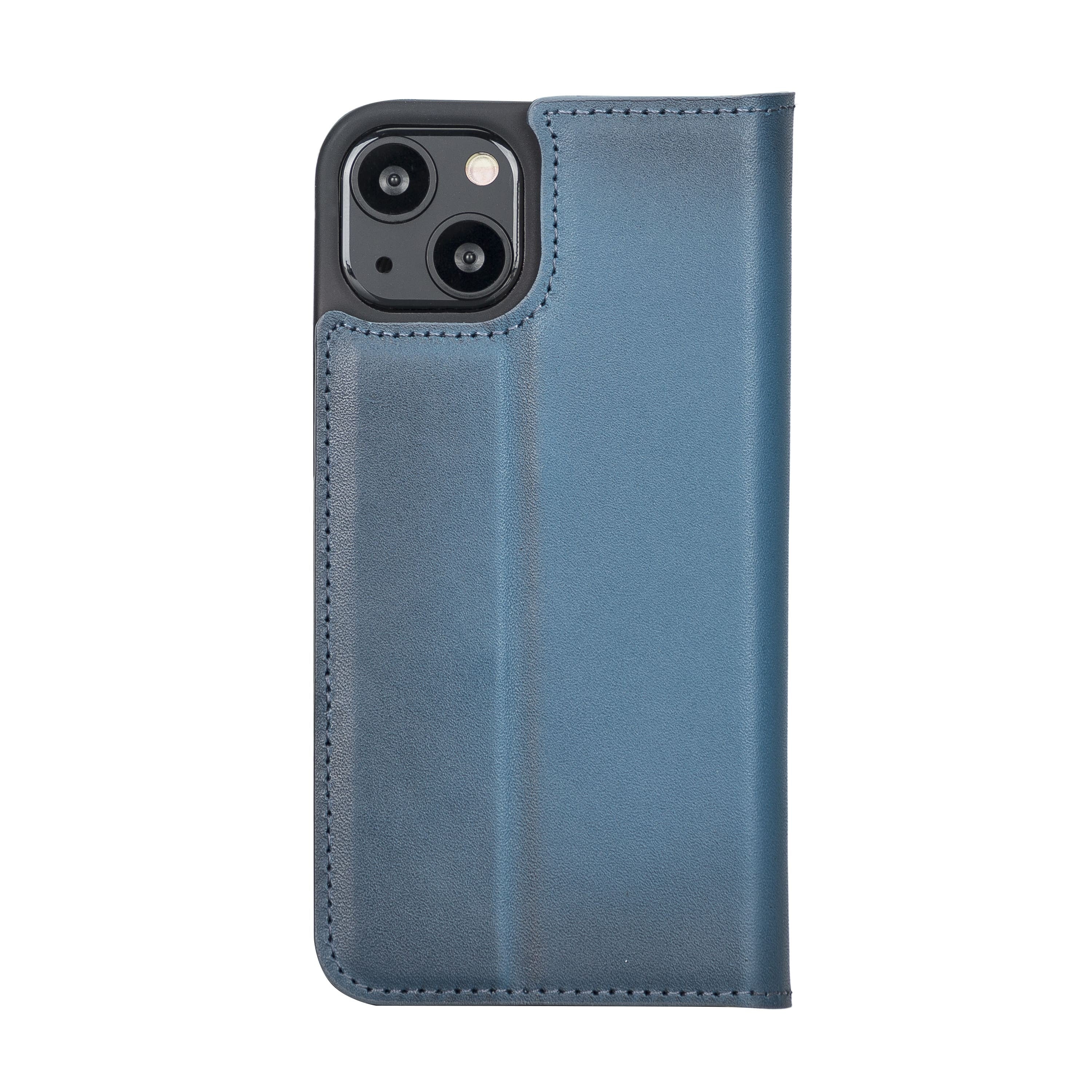iPhone 13 Mini Bouletta Brooks Leder Slim Etui Blau