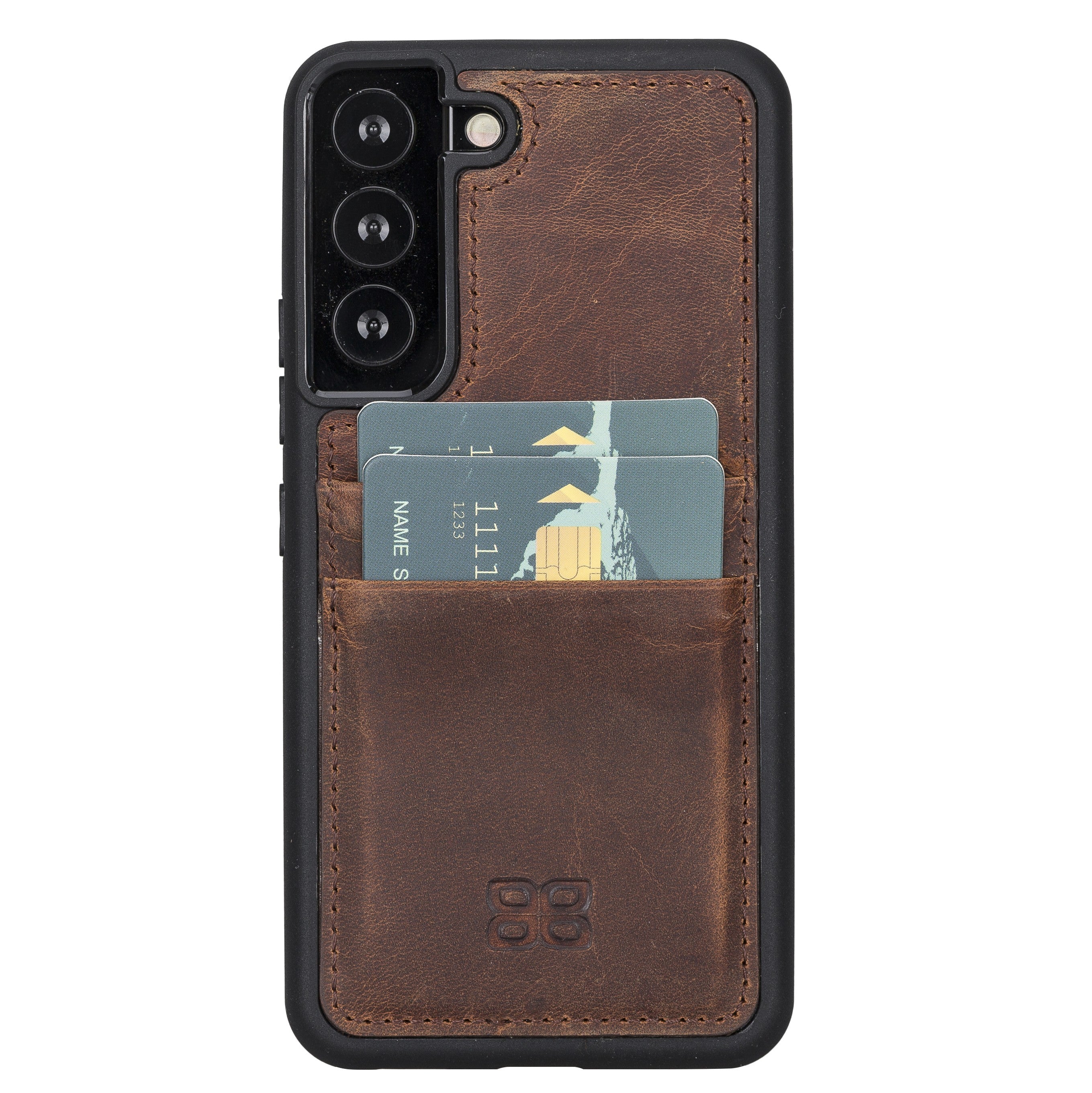 BOULETTA FLEX COVER LEDERHÜLLE MIT KARTENFACH FÜR SAMSUNG GALAXY S23 Plus - Antikbraun