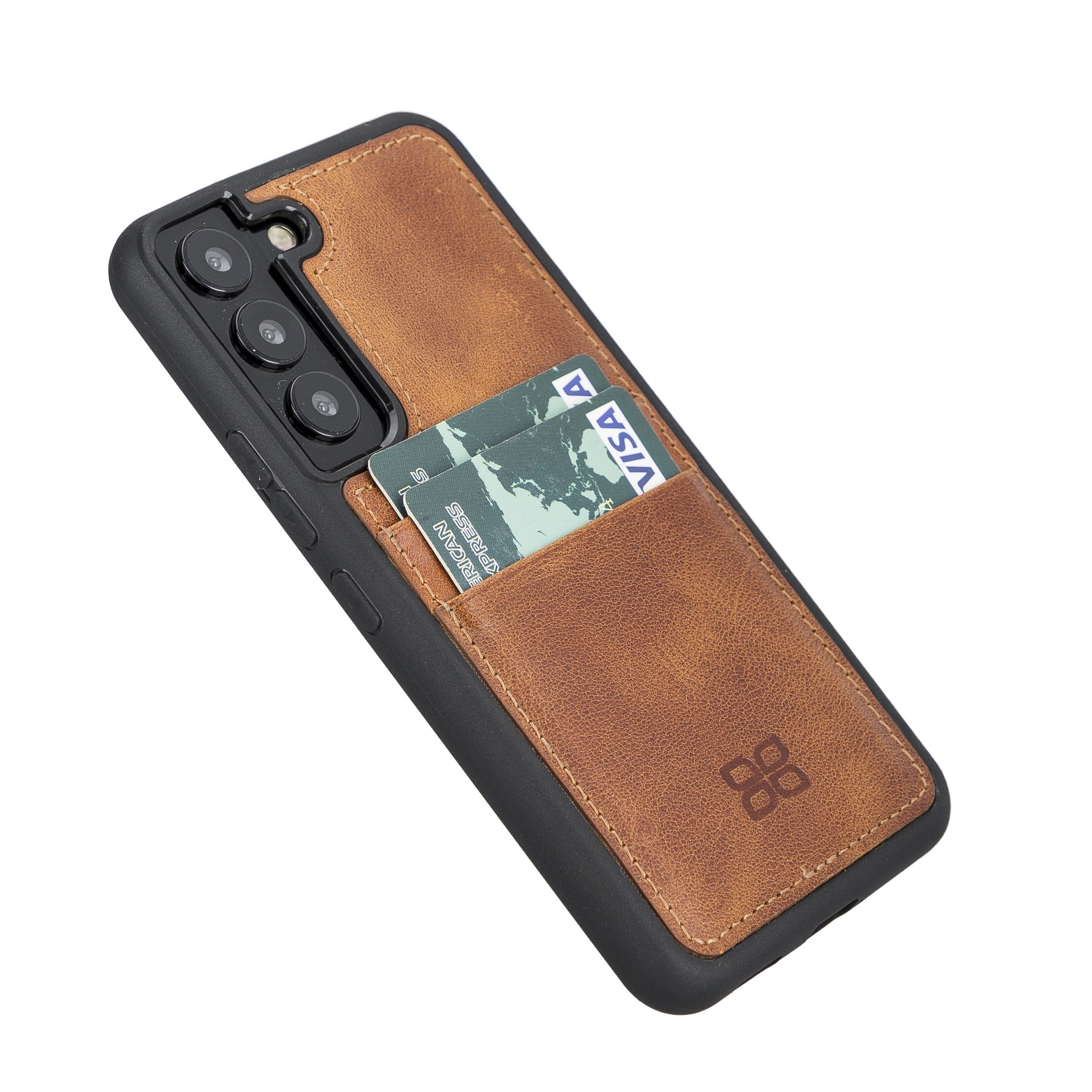 BOULETTA FLEX COVER LEDERHÜLLE MIT KARTENFACH FÜR SAMSUNG GALAXY S23 Plus- Vegetal Tan