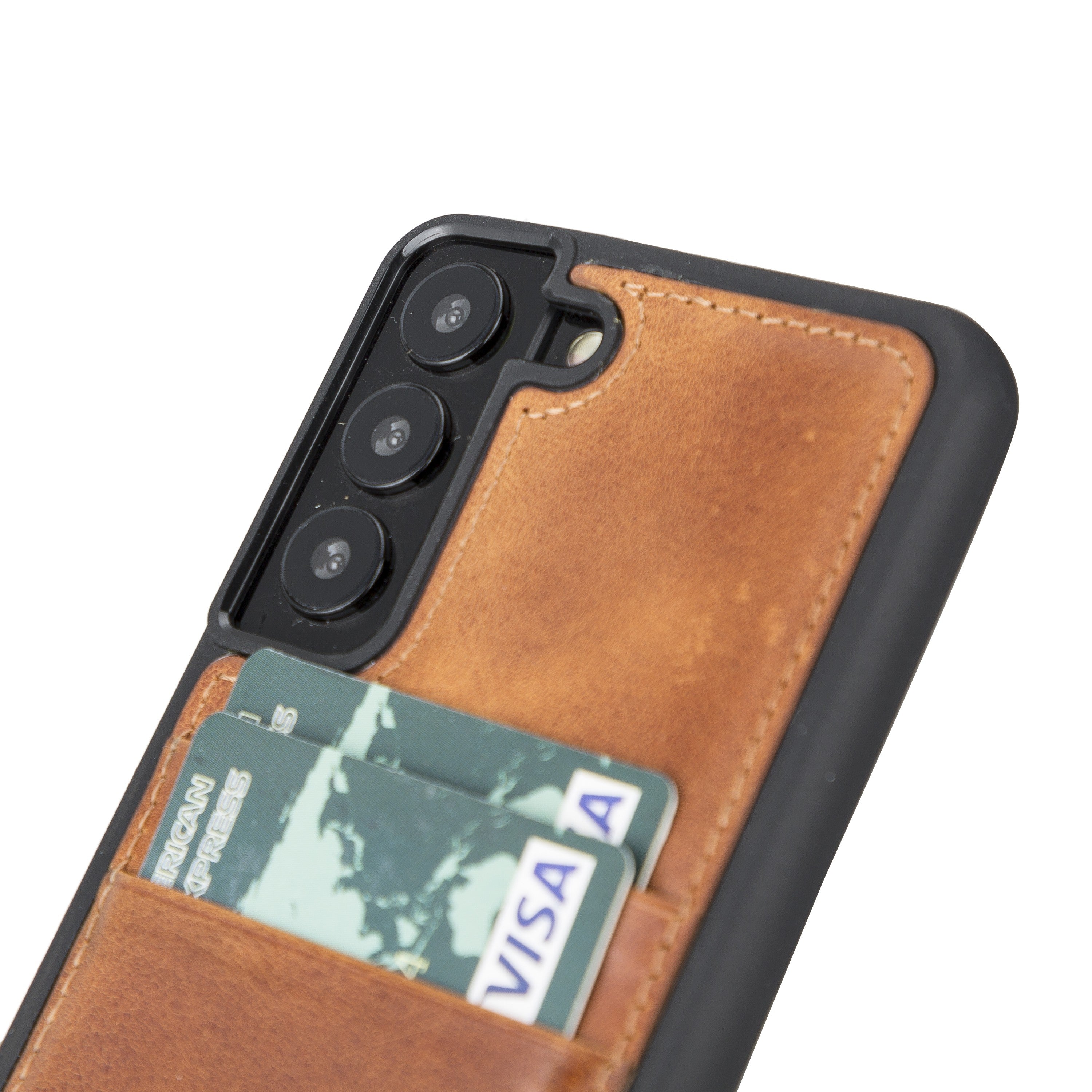 BOULETTA FLEX COVER LEDERHÜLLE MIT KARTENFACH FÜR SAMSUNG GALAXY S23 Plus- Vegetal Tan