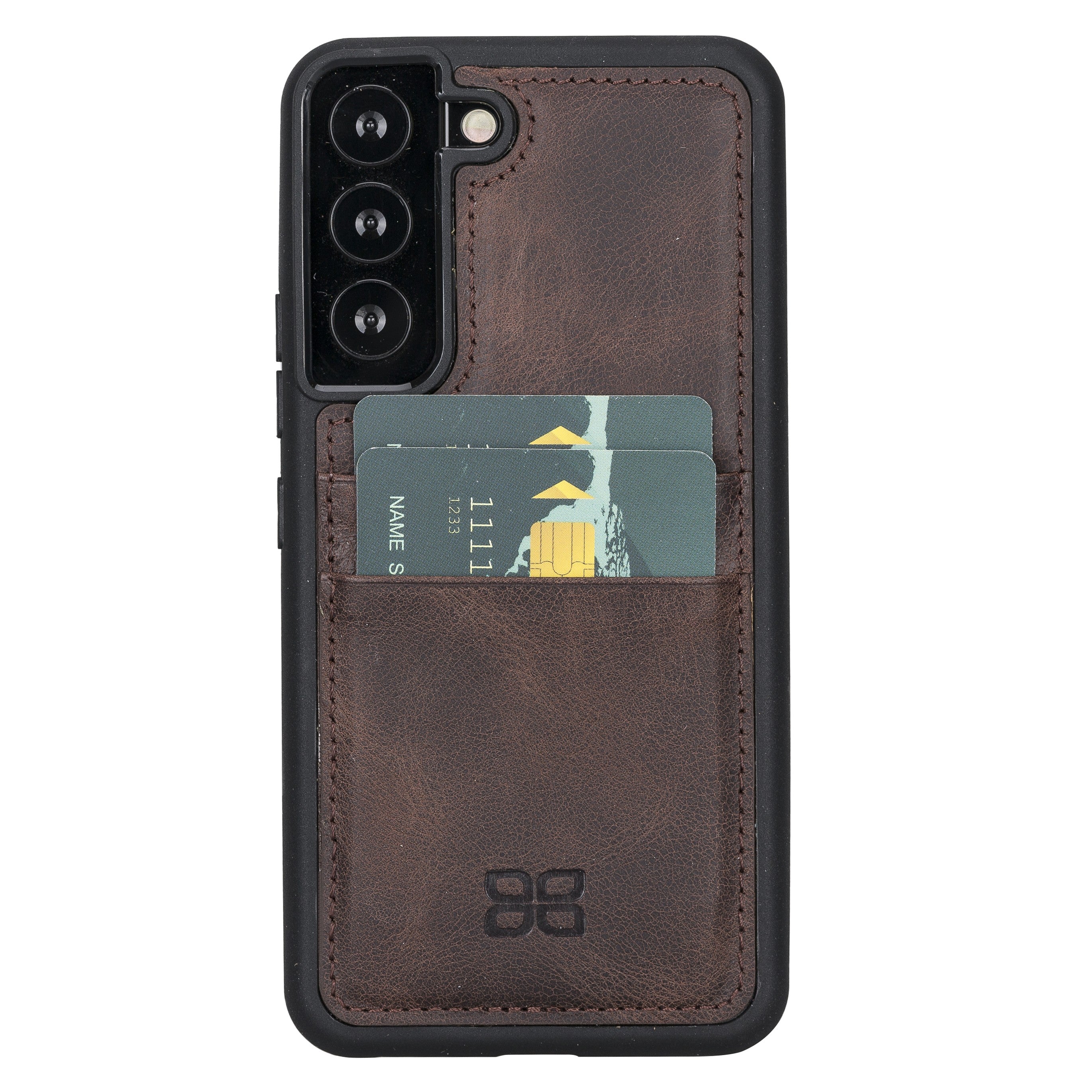 BOULETTA FLEX COVER LEDERHÜLLE MIT KARTENFACH FÜR SAMSUNG GALAXY S23 Plus - Dunkelbraun