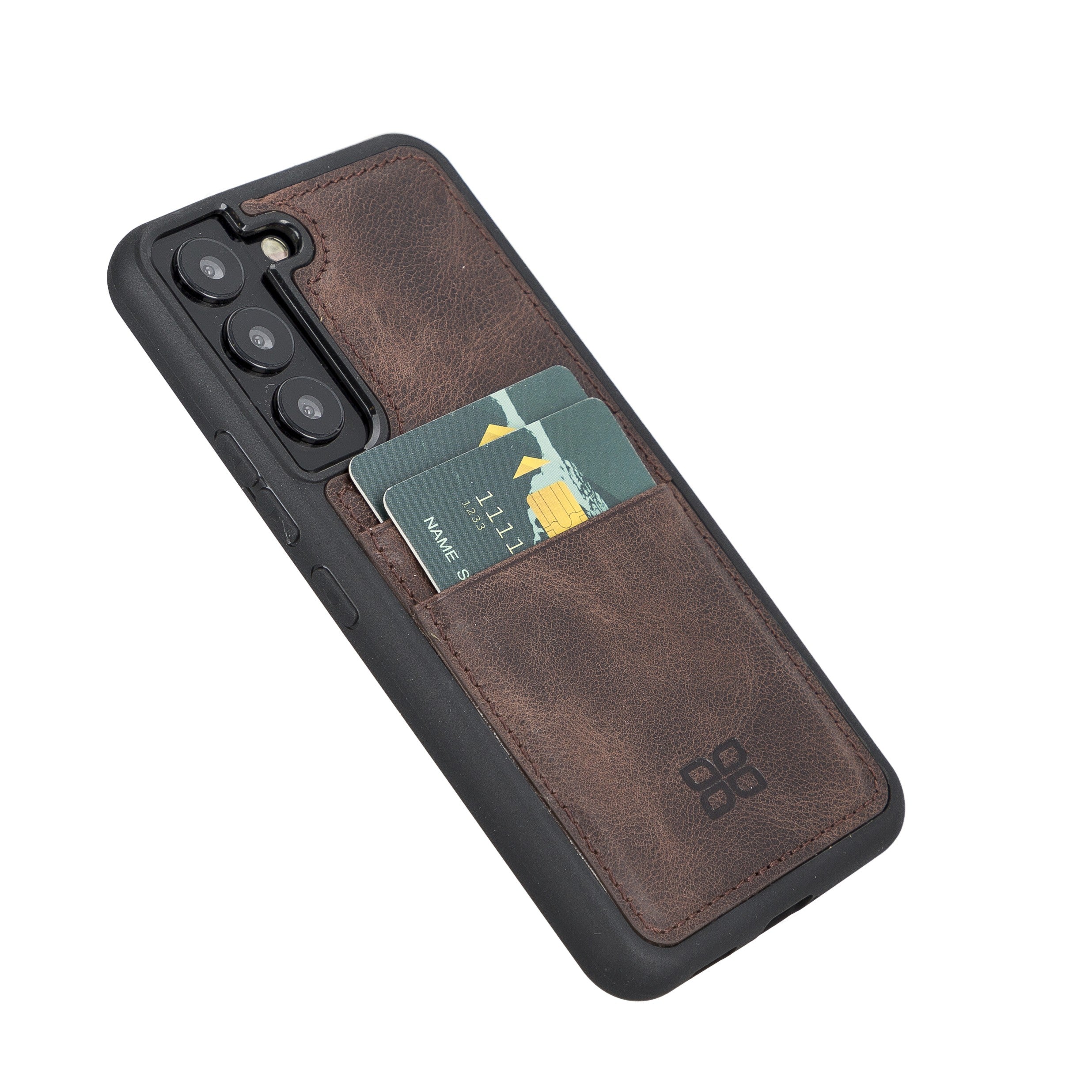 BOULETTA FLEX COVER LEDERHÜLLE MIT KARTENFACH FÜR SAMSUNG GALAXY S23 Plus - Dunkelbraun