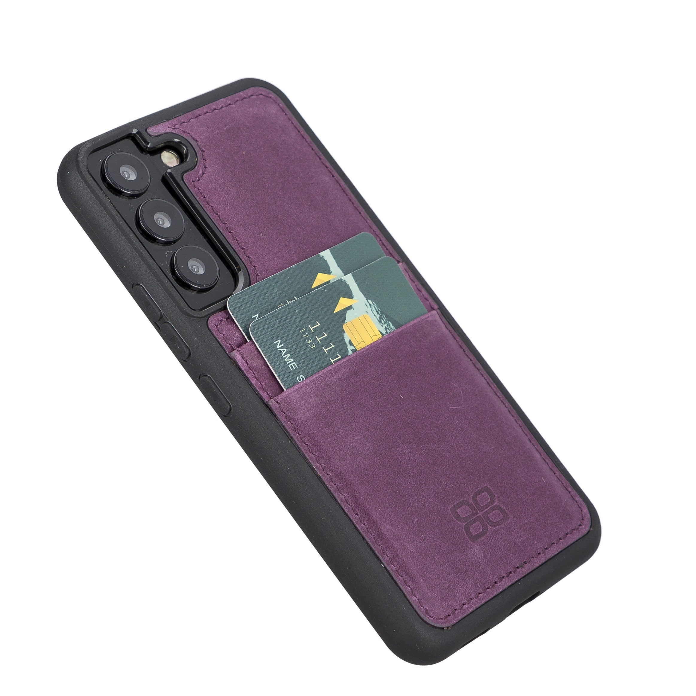BOULETTA FLEX COVER LEDERHÜLLE MIT KARTENFACH FÜR SAMSUNG GALAXY S23 Plus - Lila