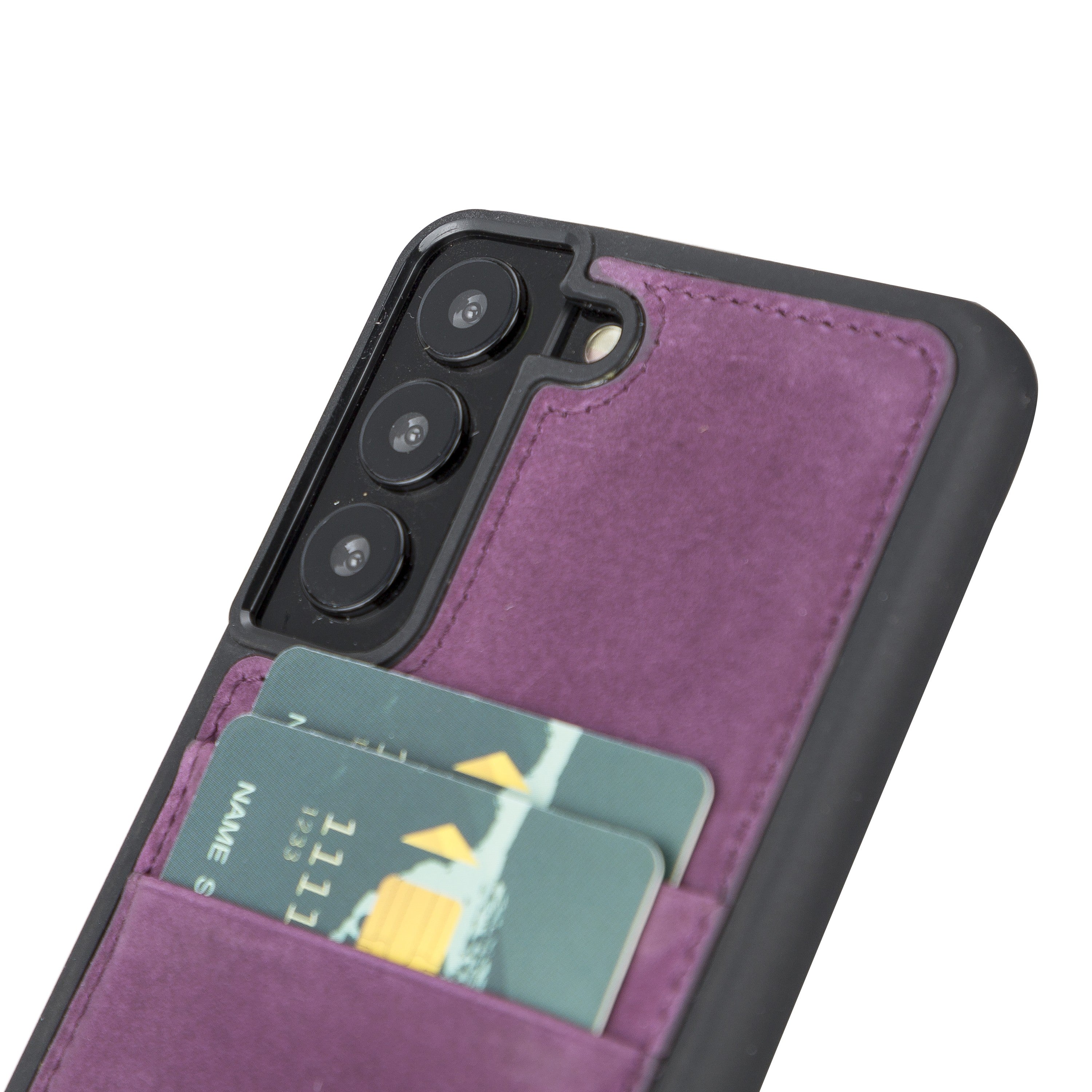 BOULETTA FLEX COVER LEDERHÜLLE MIT KARTENFACH FÜR SAMSUNG GALAXY S23 Plus - Lila