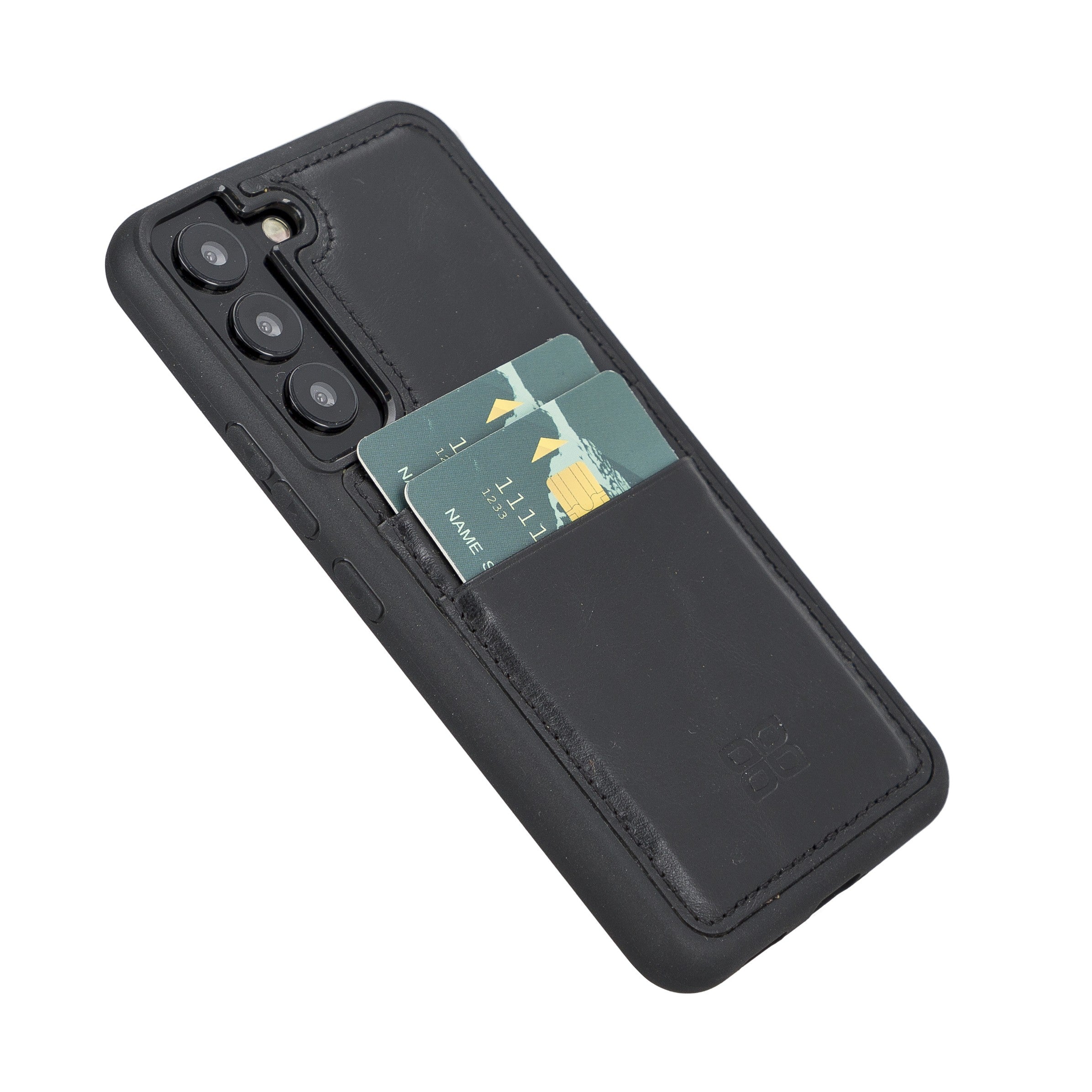 BOULETTA FLEX COVER LEDERHÜLLE MIT KARTENFACH FÜR SAMSUNG GALAXY S23 - Schwarz