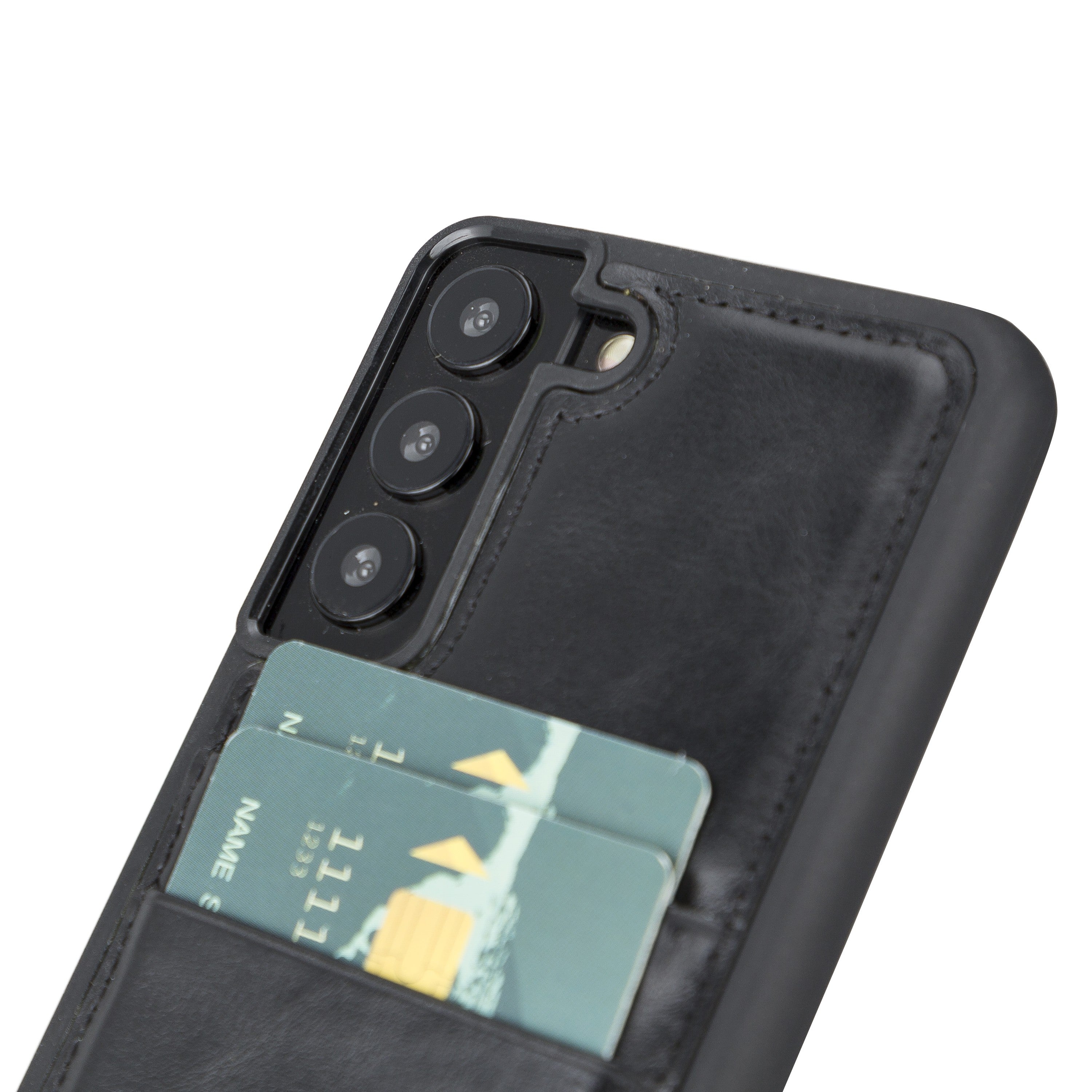 BOULETTA FLEX COVER LEDERHÜLLE MIT KARTENFACH FÜR SAMSUNG GALAXY S23 - Schwarz