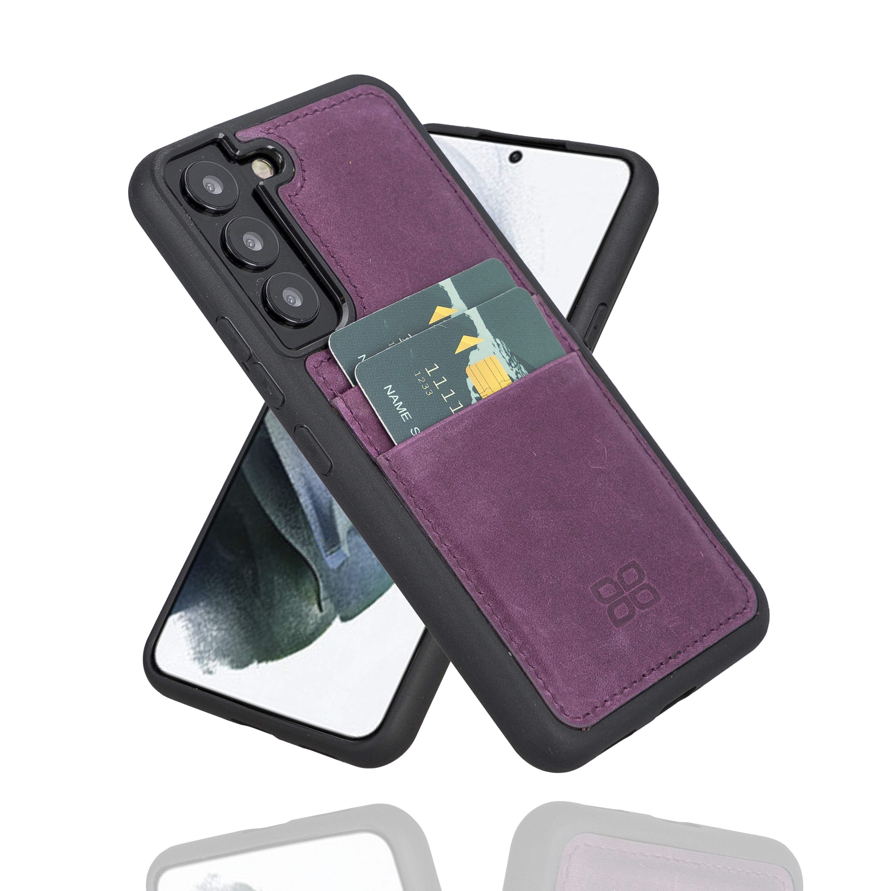 BOULETTA FLEX COVER LEDERHÜLLE MIT KARTENFACH FÜR SAMSUNG GALAXY S23 - Lila