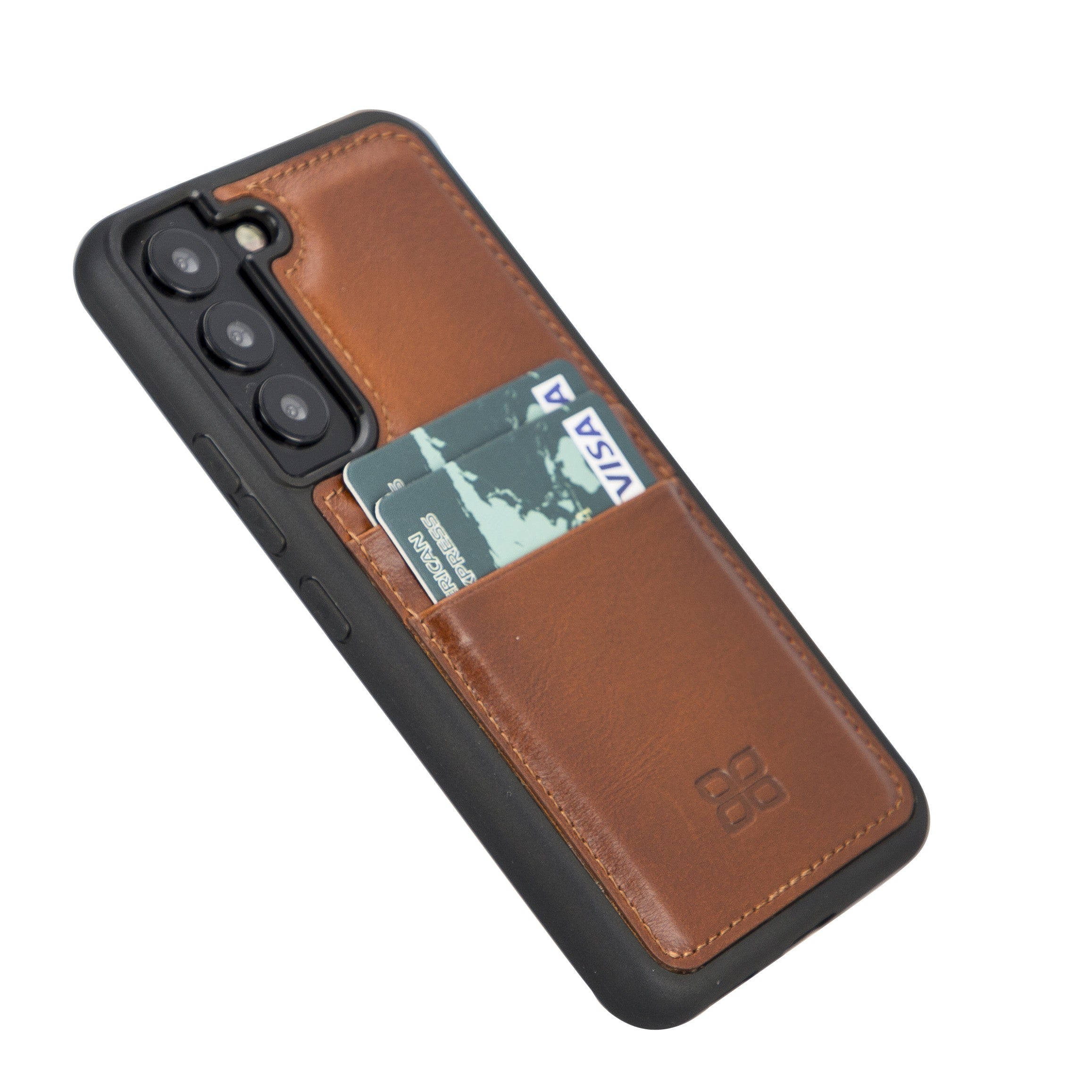 BOULETTA FLEX COVER LEDERHÜLLE MIT KARTENFACH FÜR SAMSUNG GALAXY S23- Tan