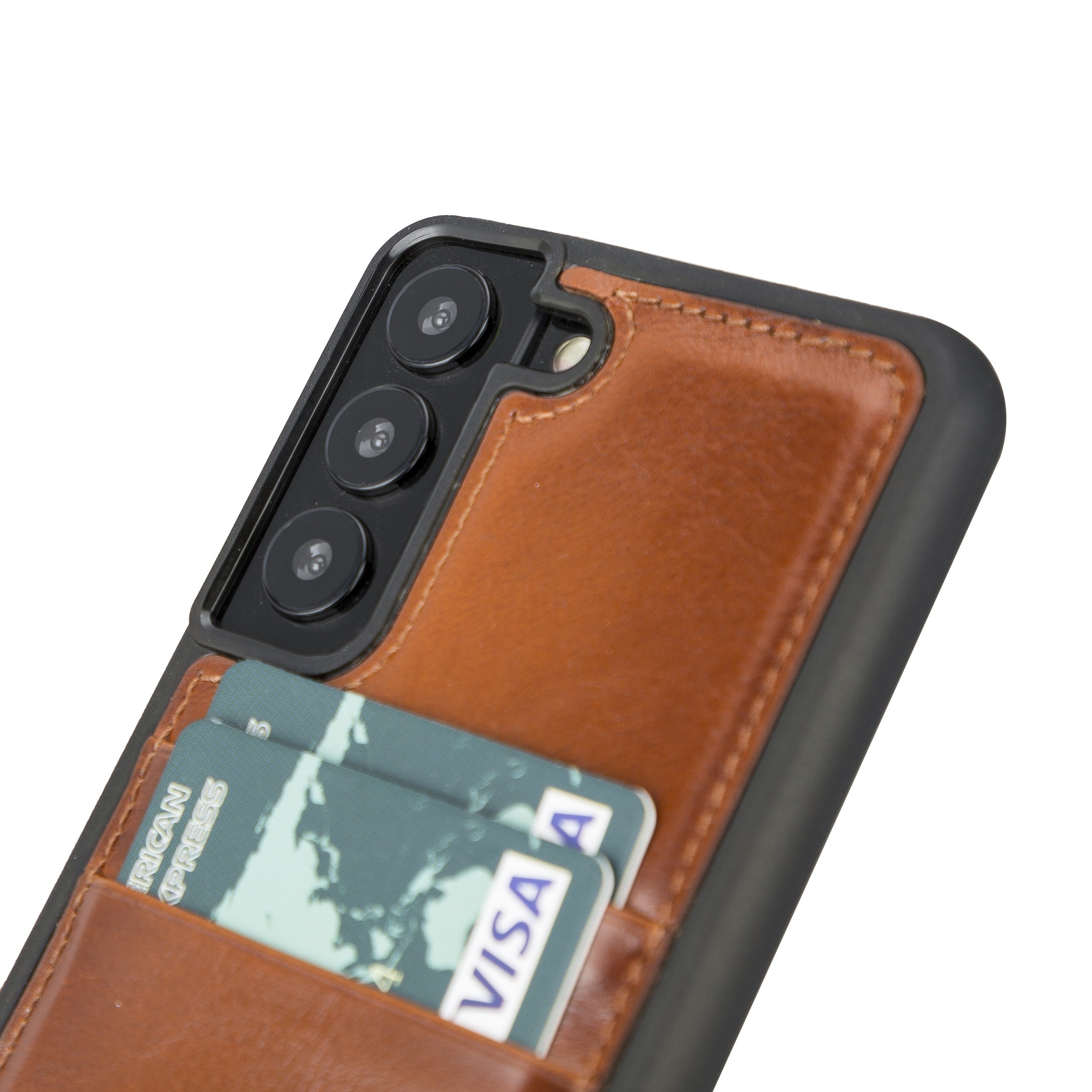 BOULETTA FLEX COVER LEDERHÜLLE MIT KARTENFACH FÜR SAMSUNG GALAXY S23- Tan