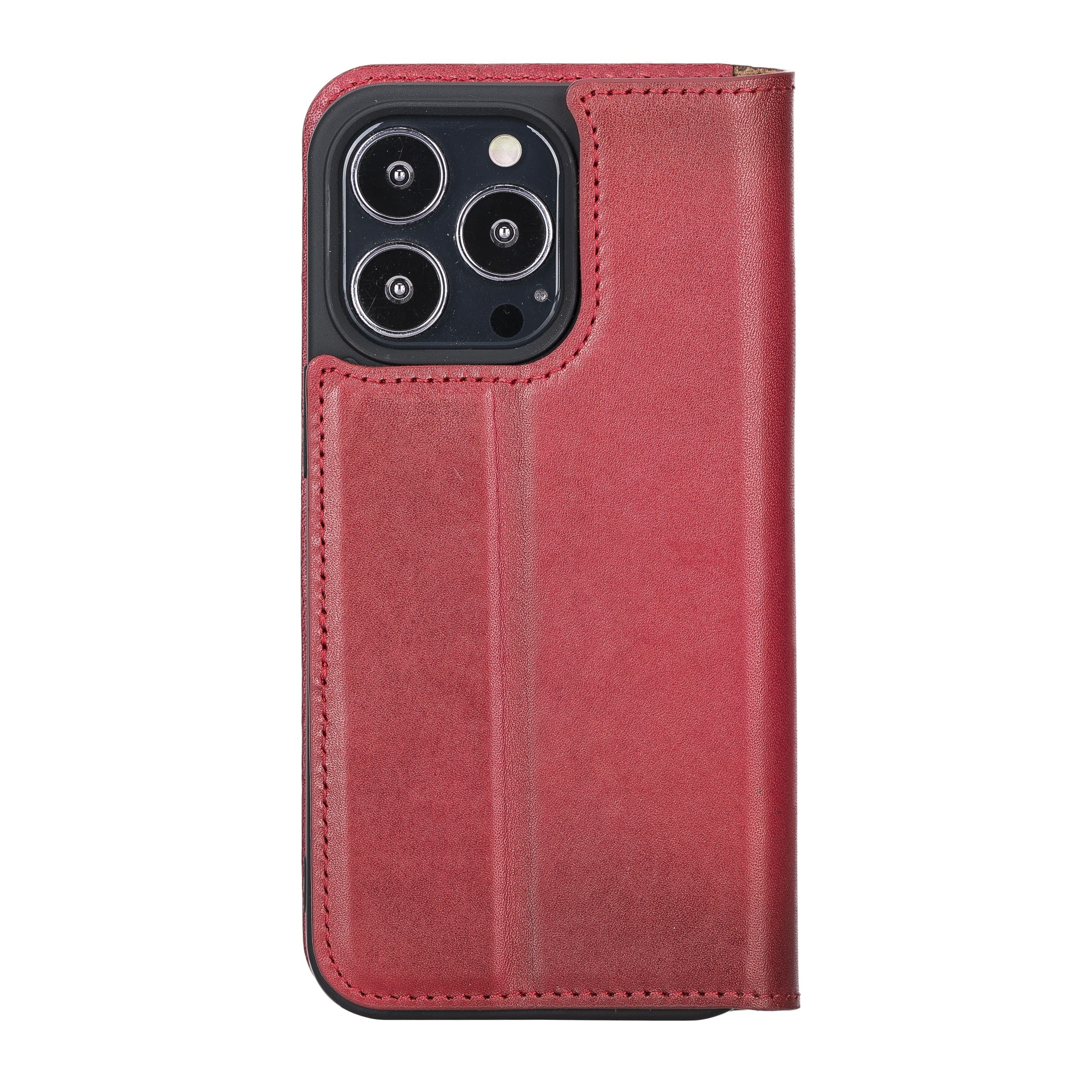 iPhone 13 Pro Max Bouletta Brooks Leder Slim Etui Rot