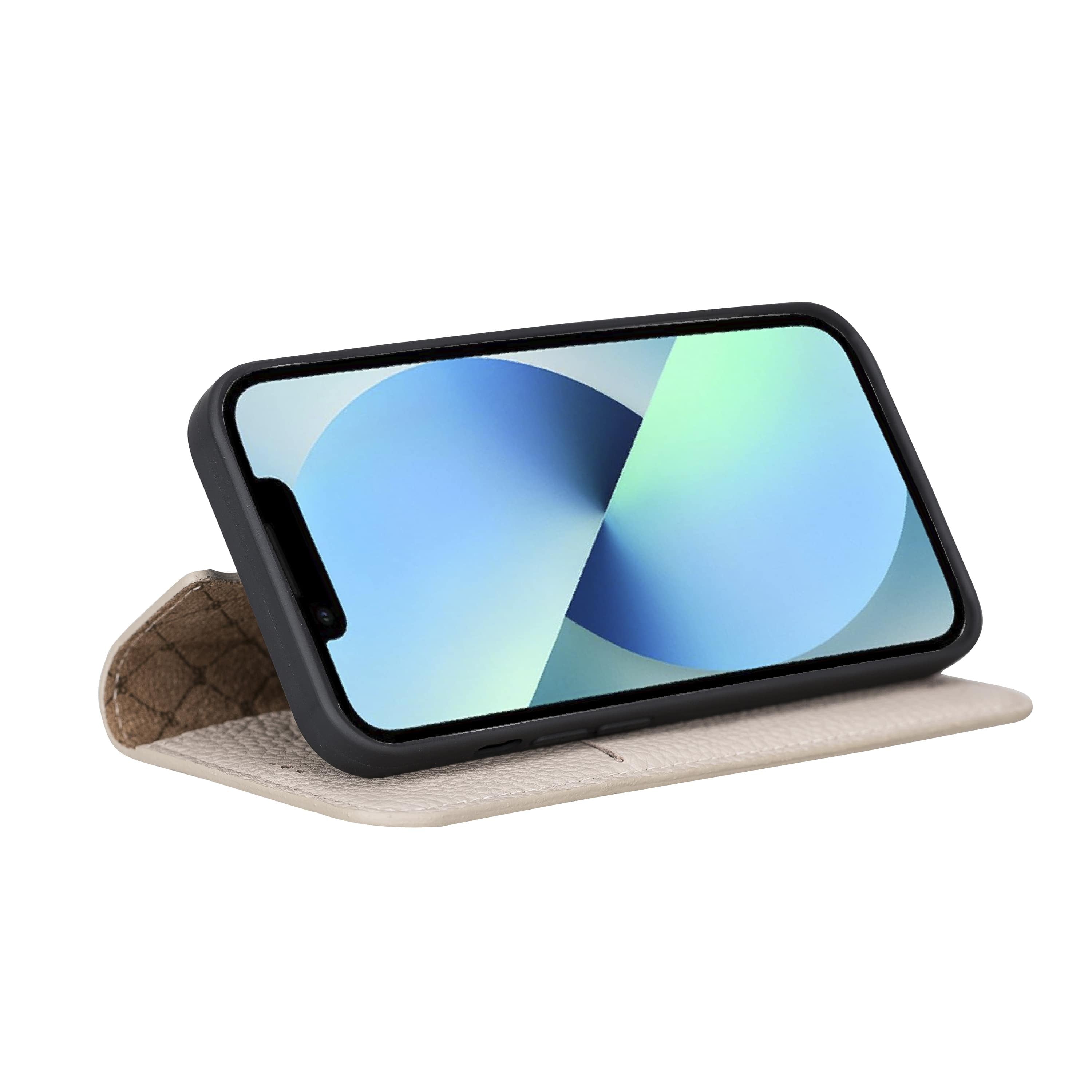 iPhone 13 Pro Max Bouletta Brooks Leder Slim Etui Sand