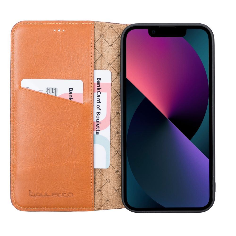 iPhone 13 Pro Max Bouletta Brooks Leder Slim Etui Tan