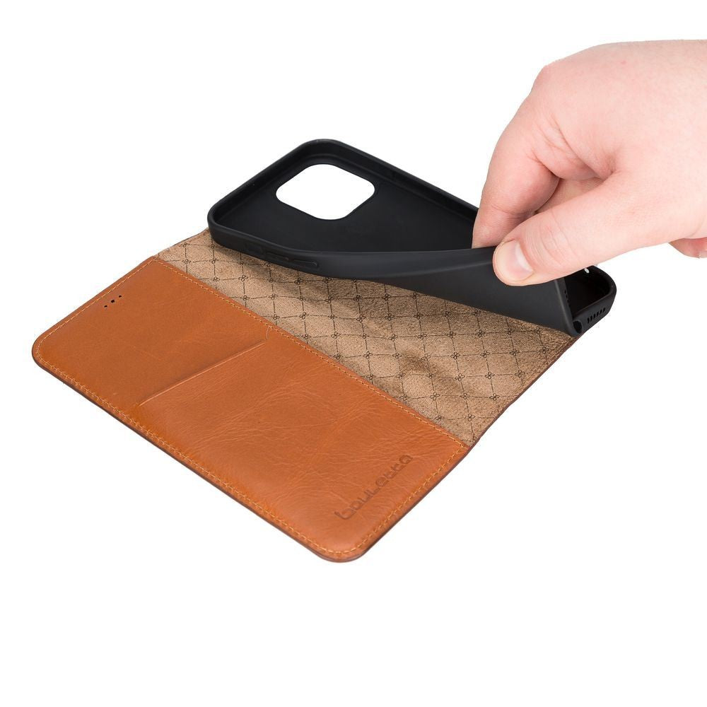 iPhone 13 Pro Max Bouletta Brooks Leder Slim Etui Tan