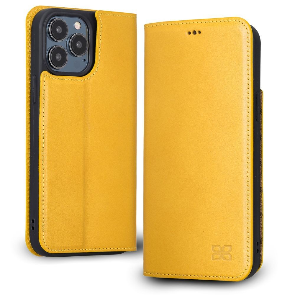 iPhone 13 Pro Max Bouletta Brooks Leder Slim Etui Gelb