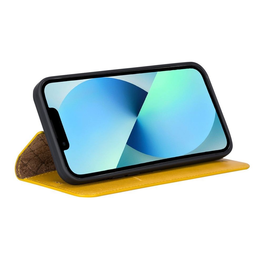 iPhone 13 Pro Max Bouletta Brooks Leder Slim Etui Gelb